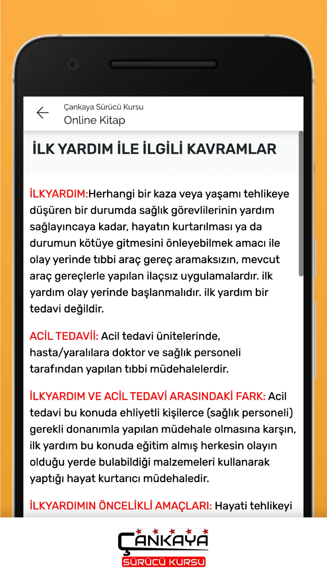 Çankaya Sürücü Kursu | Indus Appstore | Screenshot