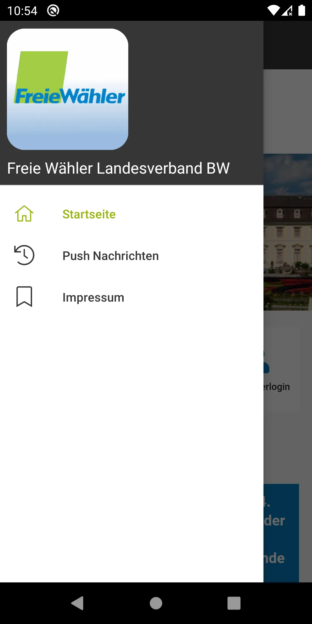 Freie Wähler Landesverband Bad | Indus Appstore | Screenshot