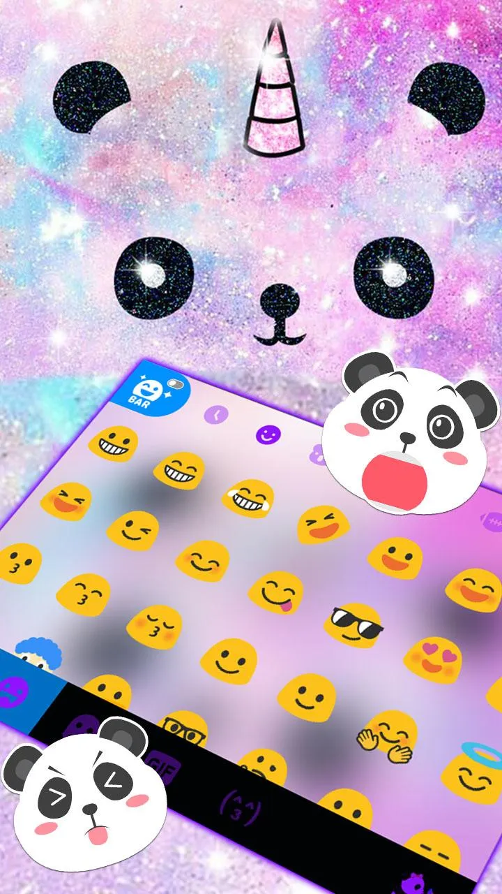 Galaxy Panda Unicorn Theme | Indus Appstore | Screenshot