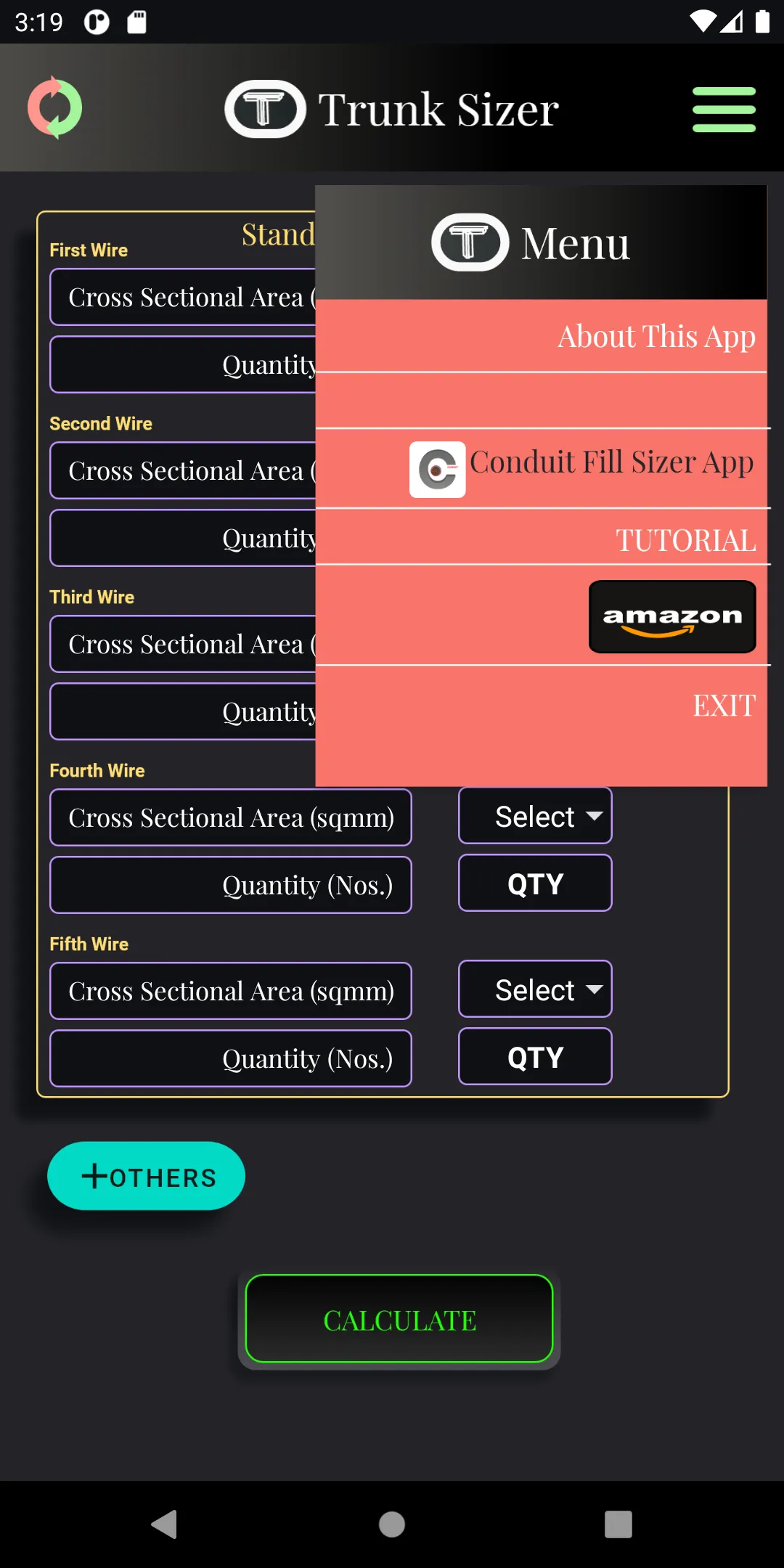 Wires & Cables Trunk Sizer | Indus Appstore | Screenshot