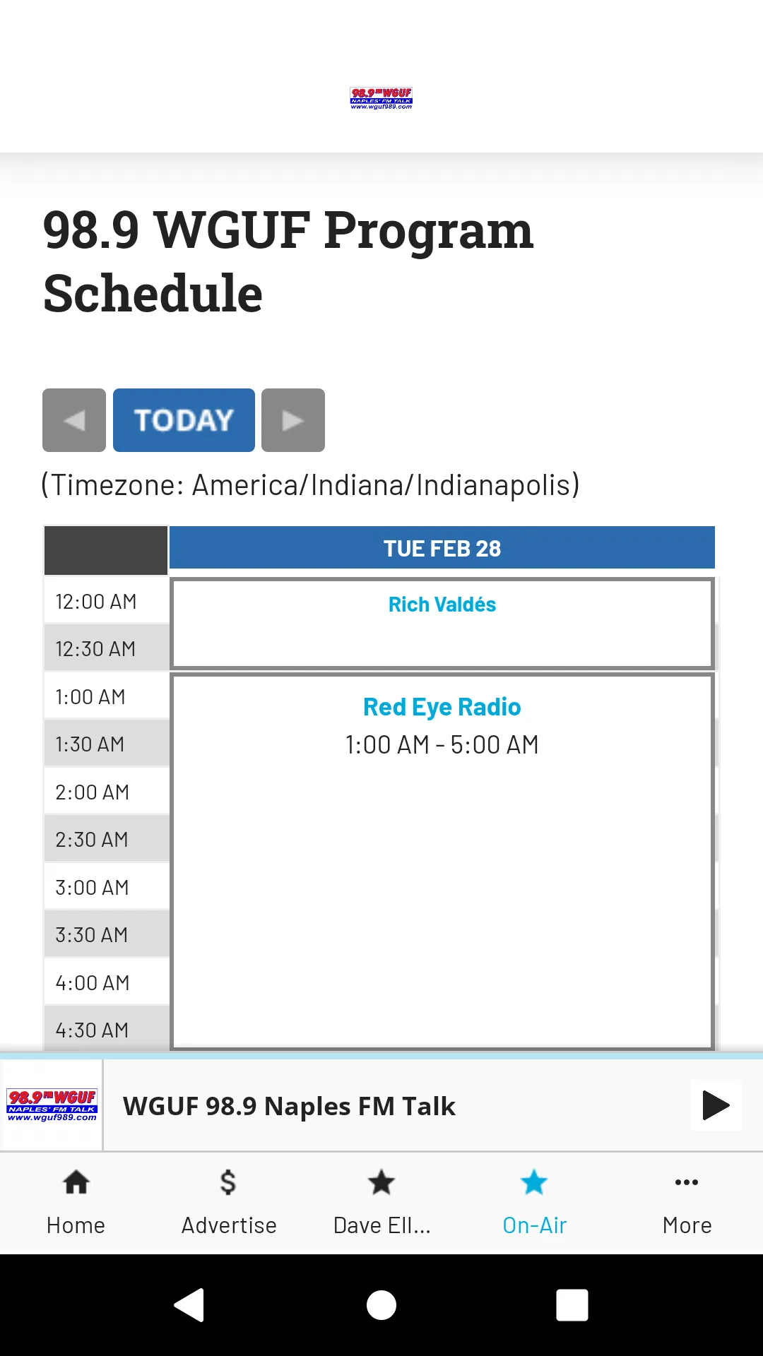 98.9 WGUF Naples FM Talk | Indus Appstore | Screenshot