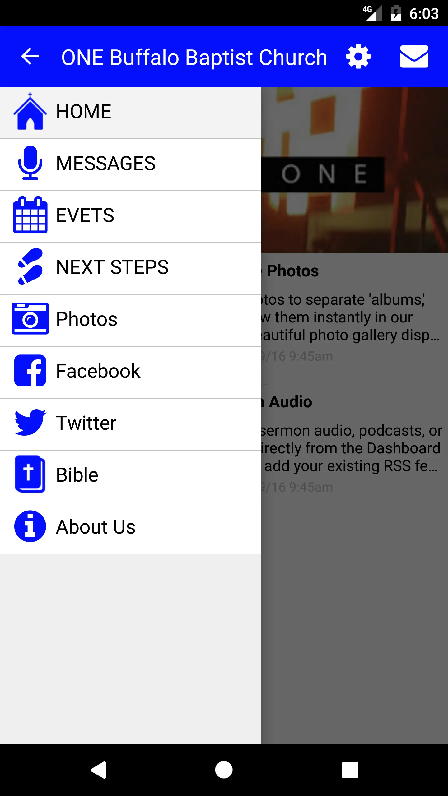 ONE Buffalo Baptist Church | Indus Appstore | Screenshot