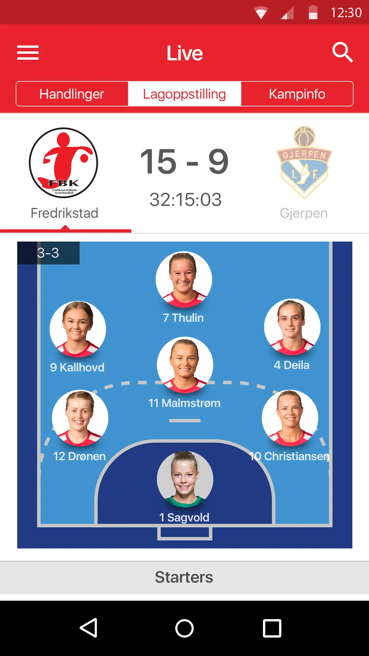 Fredrikstad Håndball | Indus Appstore | Screenshot