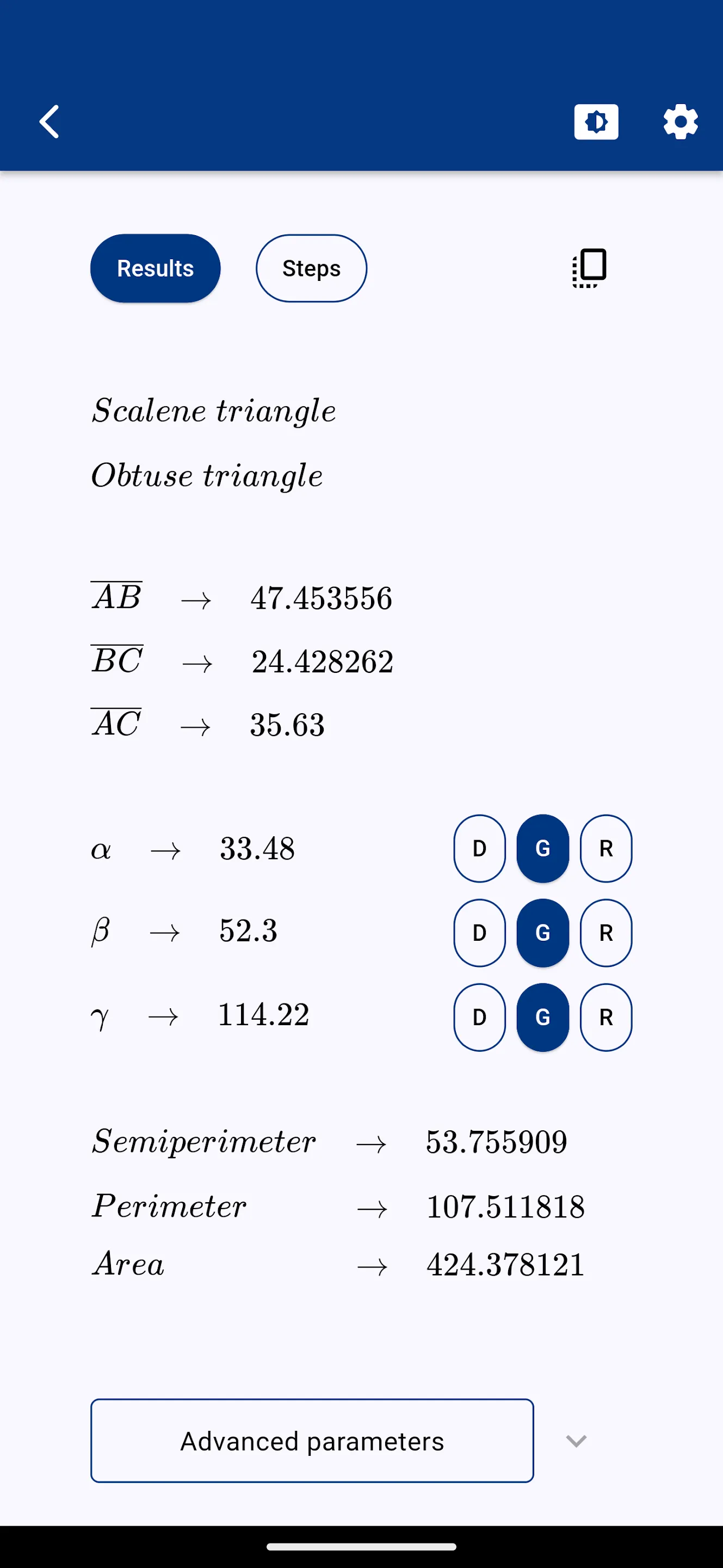 Triangle solver | Indus Appstore | Screenshot