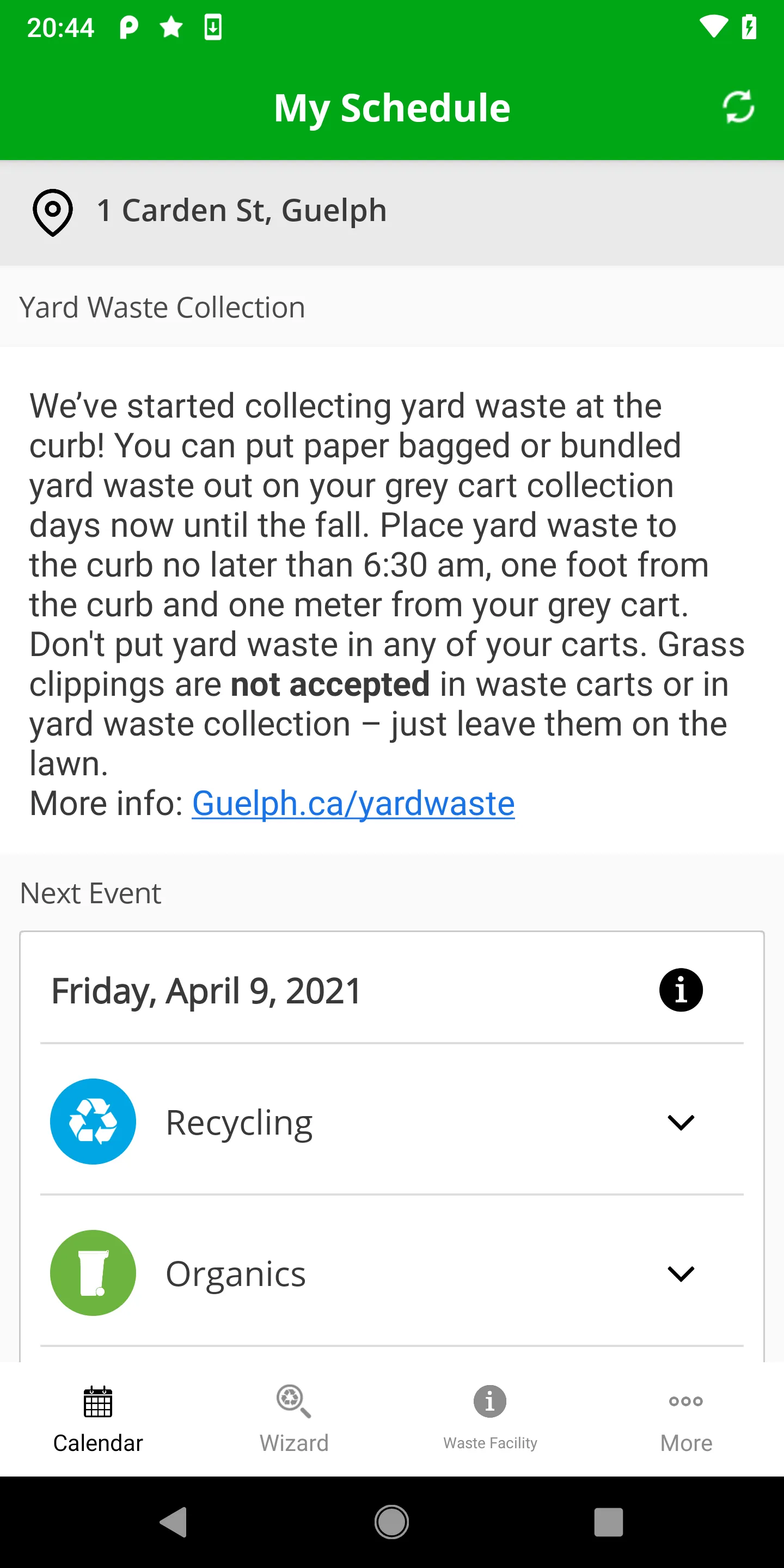 Guelph Waste | Indus Appstore | Screenshot