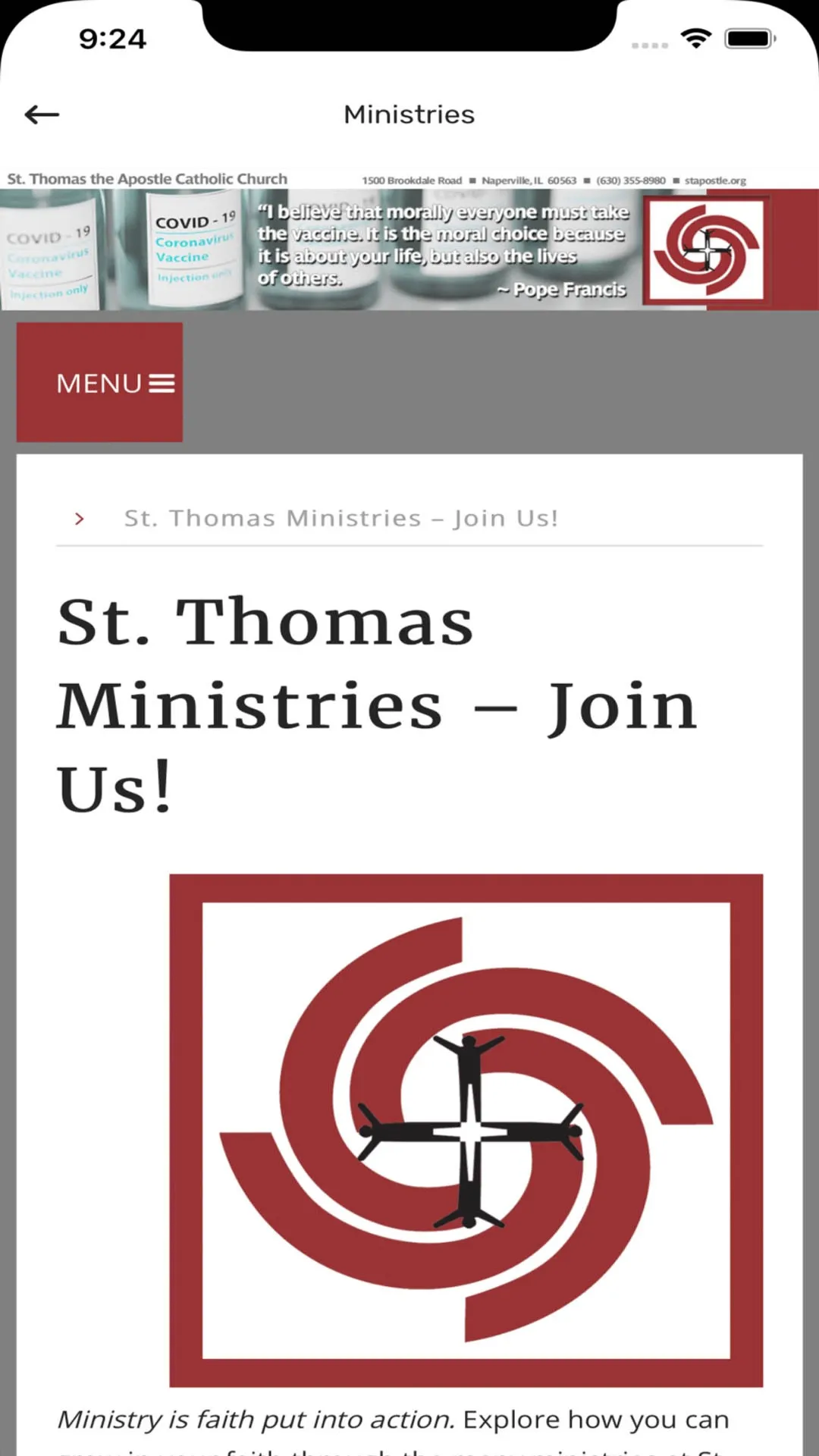 St. Thomas Naperville | Indus Appstore | Screenshot