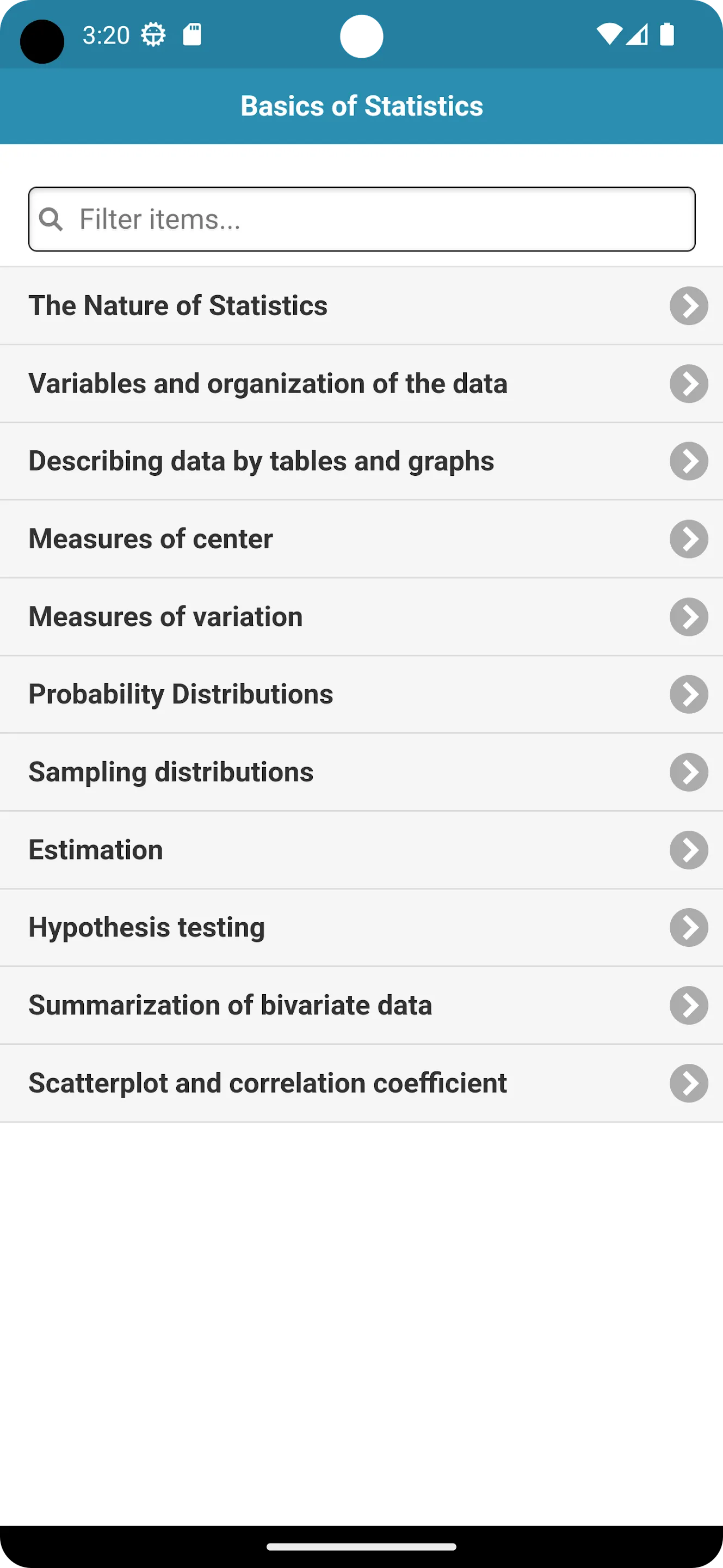 Basics of Statistics | Indus Appstore | Screenshot