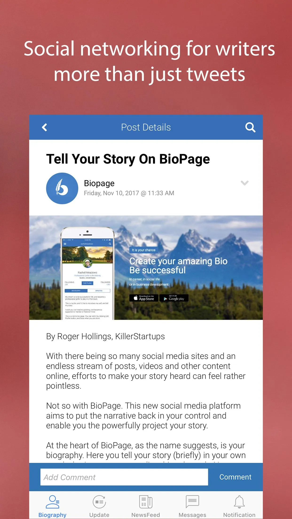 Biopage - Biography & Stories | Indus Appstore | Screenshot