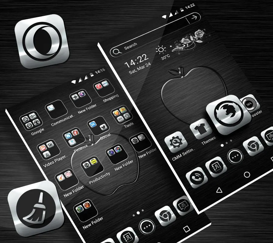 Crystal Silver Launcher Theme | Indus Appstore | Screenshot