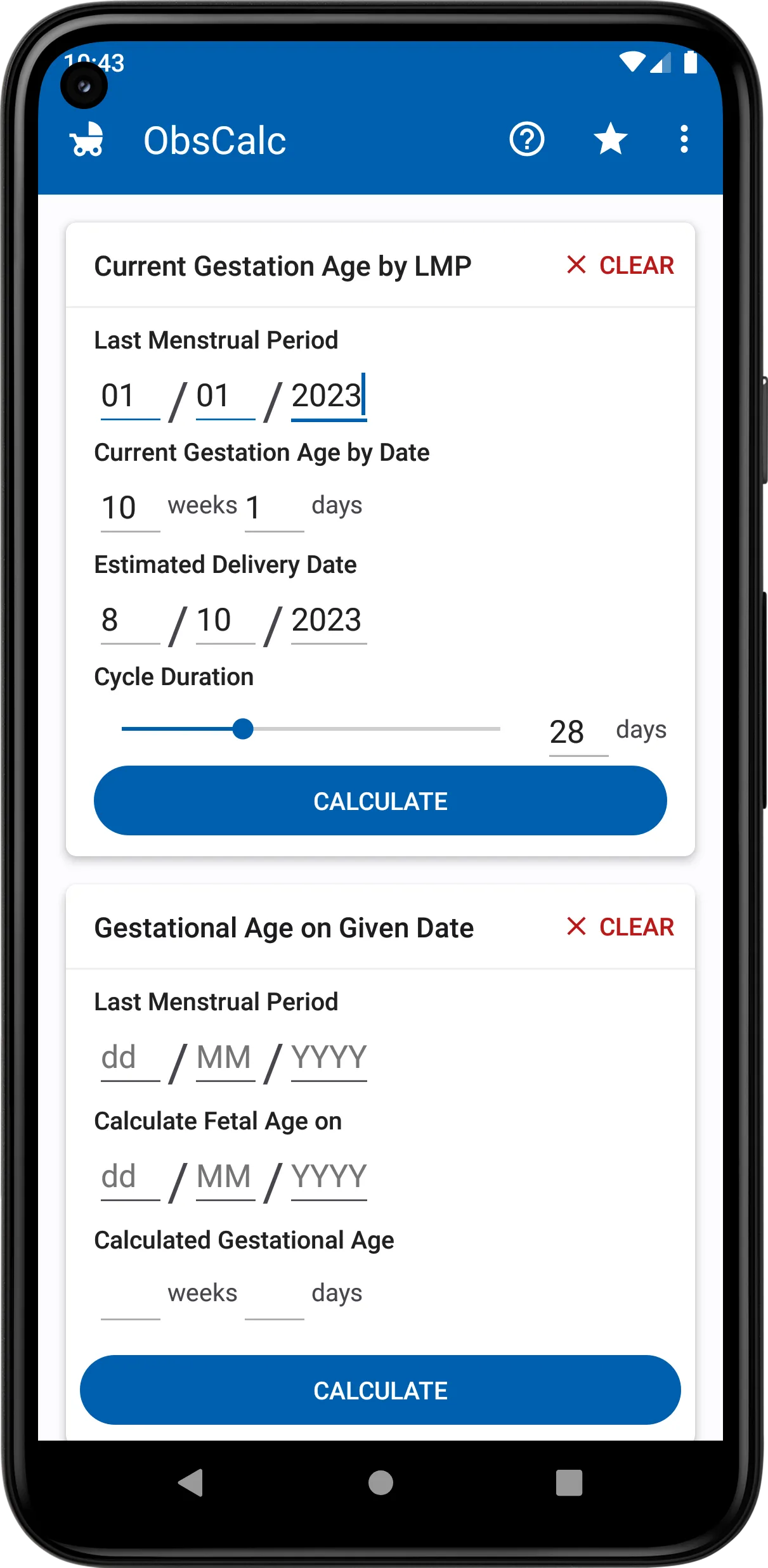 OBS Calc -Pregnancy Calculator | Indus Appstore | Screenshot