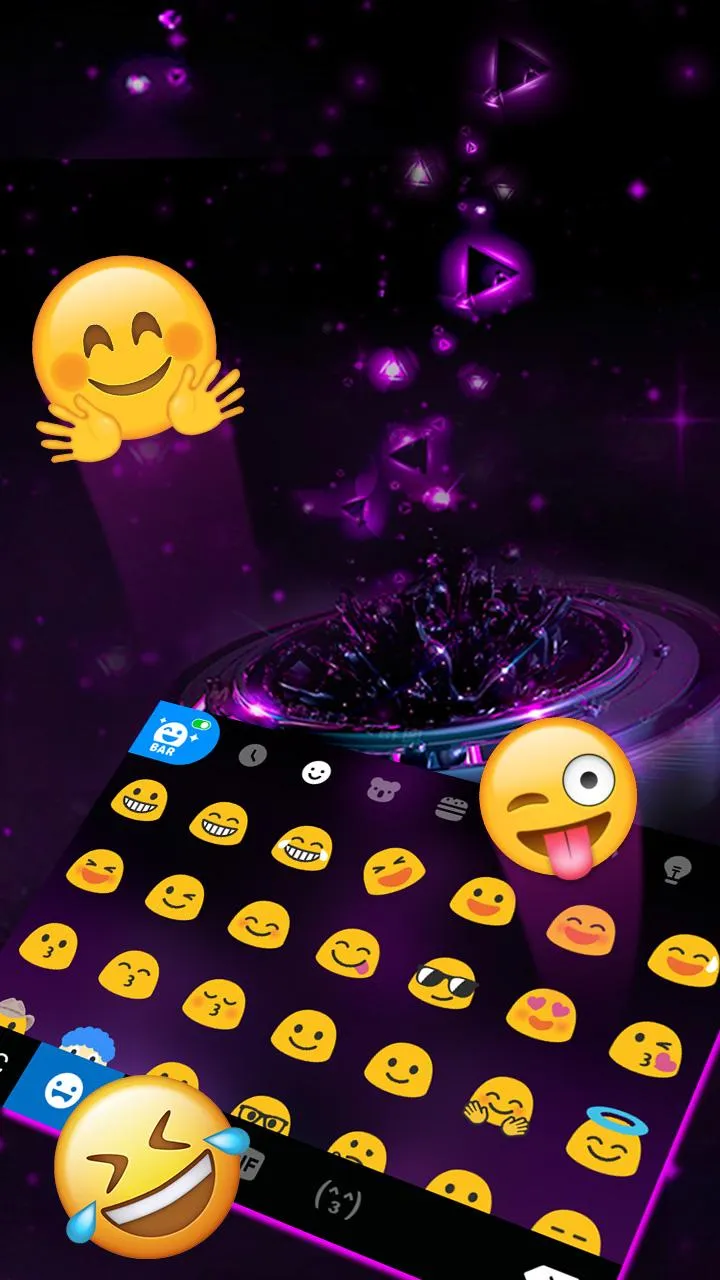 Black Neon Tech Keyboard Theme | Indus Appstore | Screenshot