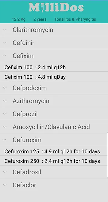 Millidos - Medicines Dosages | Indus Appstore | Screenshot