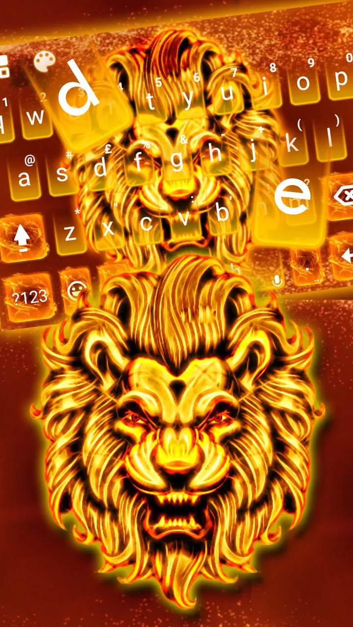 Flaming Fire Lion Keyboard The | Indus Appstore | Screenshot