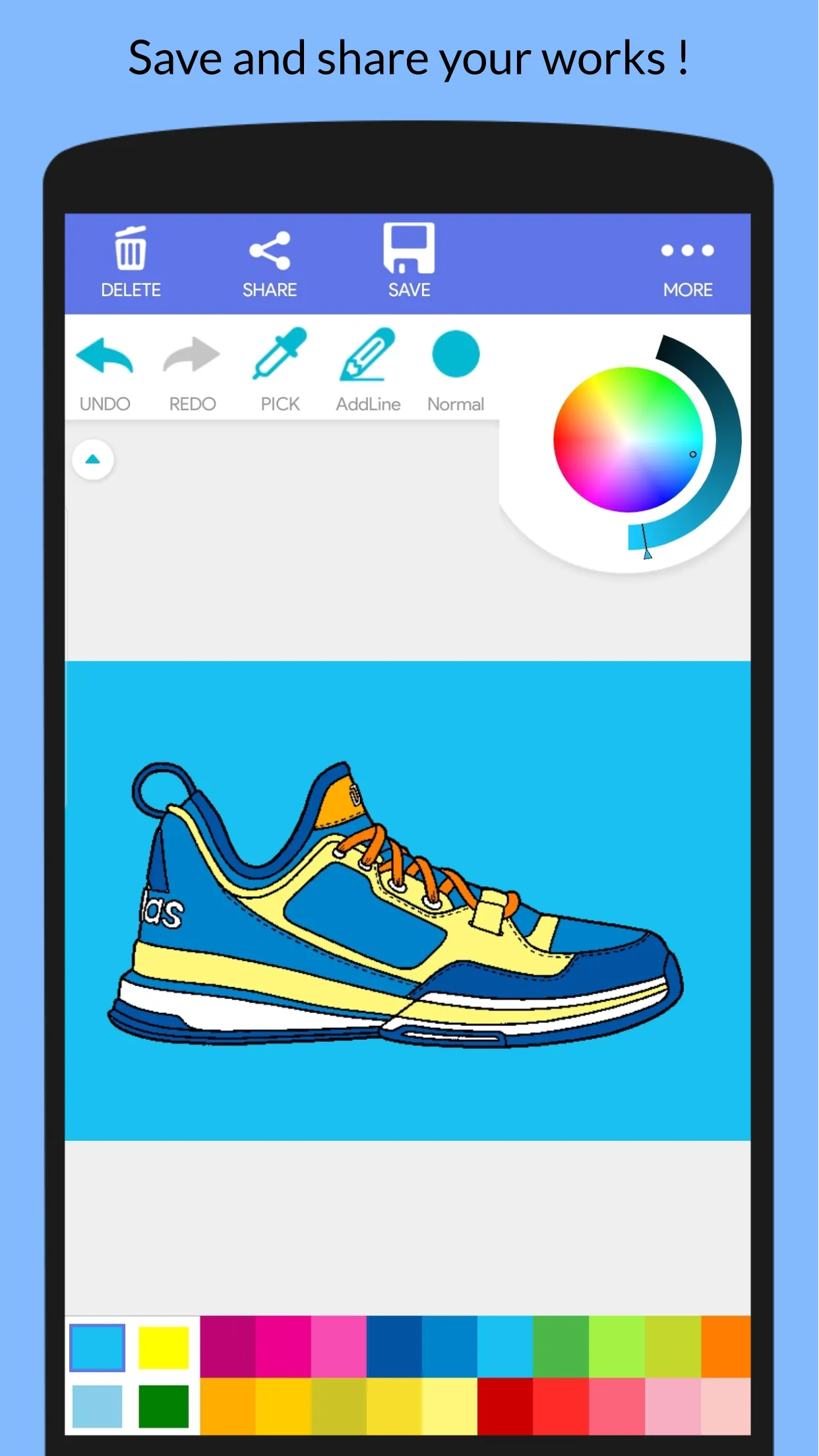 Cool Sneakers Coloring Book | Indus Appstore | Screenshot