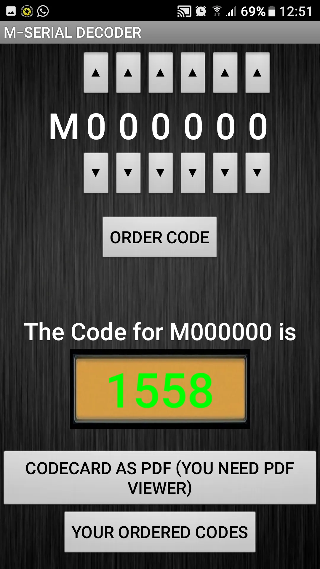 M-Serial Radio Code Decoder | Indus Appstore | Screenshot