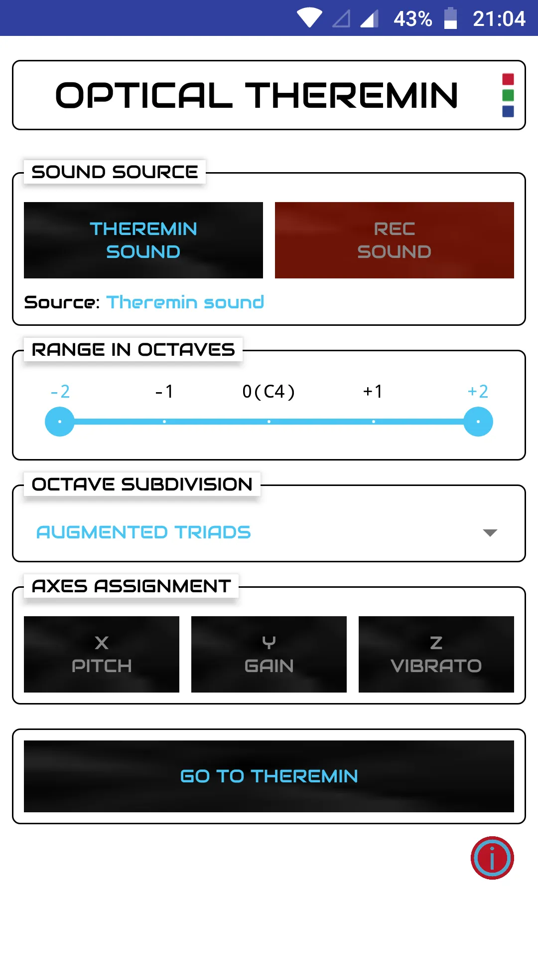 Optical Theremin | Indus Appstore | Screenshot