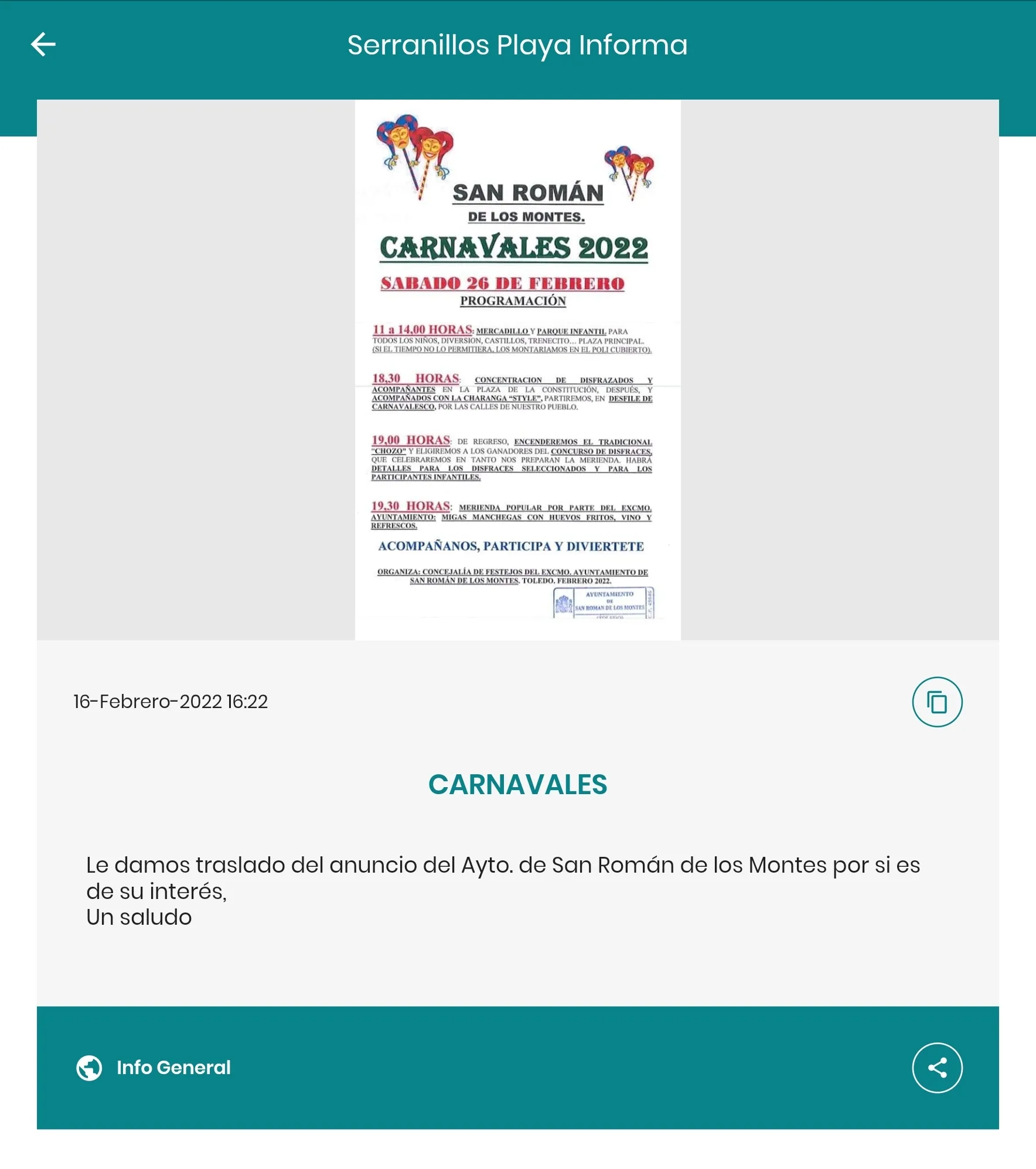 Serranillos Playa Informa | Indus Appstore | Screenshot