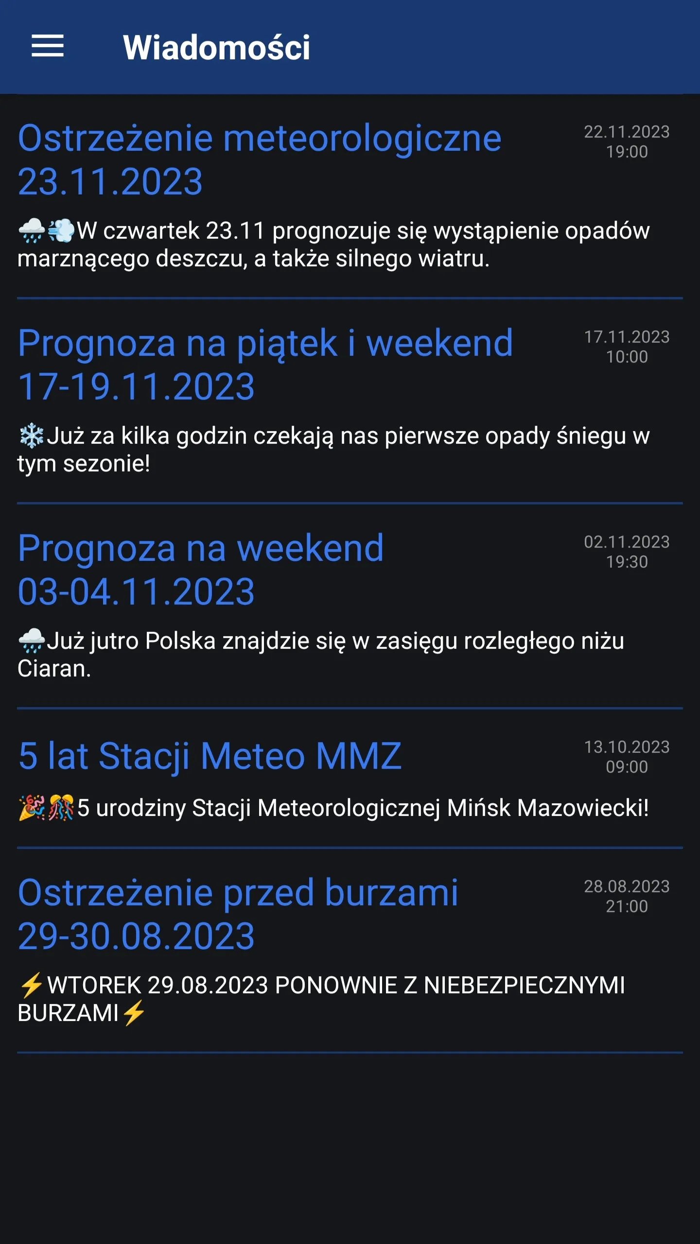 Stacja Meteo MMZ | Indus Appstore | Screenshot