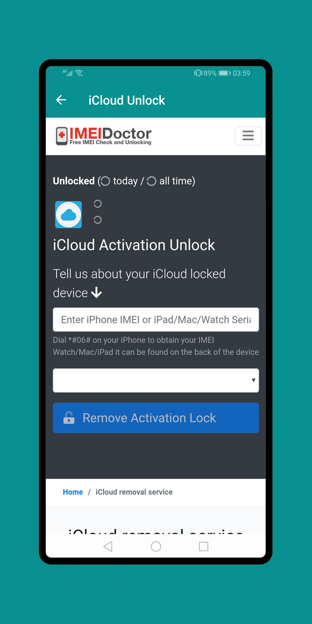 Check IMEI and iCloud Unlock | Indus Appstore | Screenshot