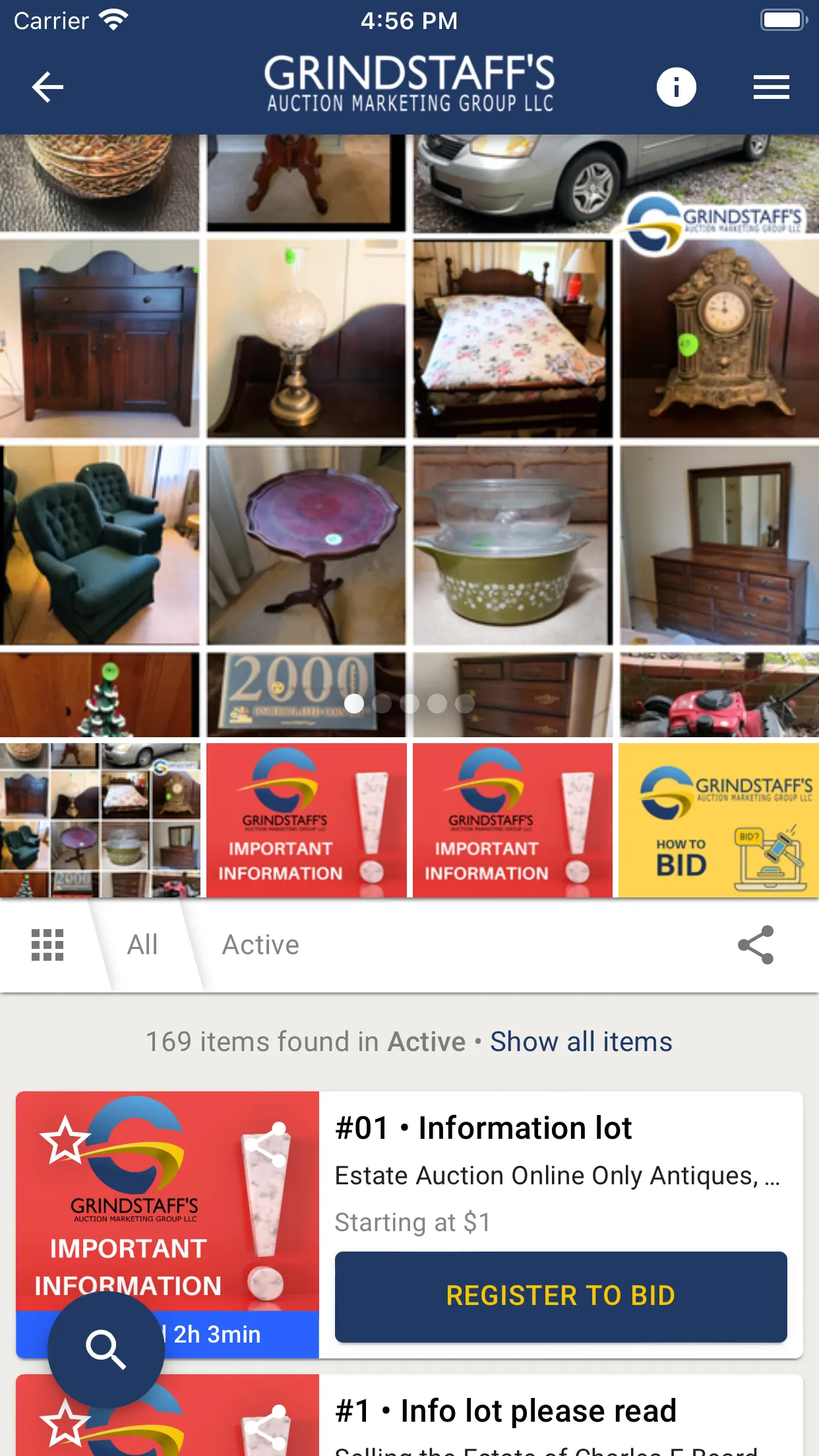 Grindstaff Auctions | Indus Appstore | Screenshot
