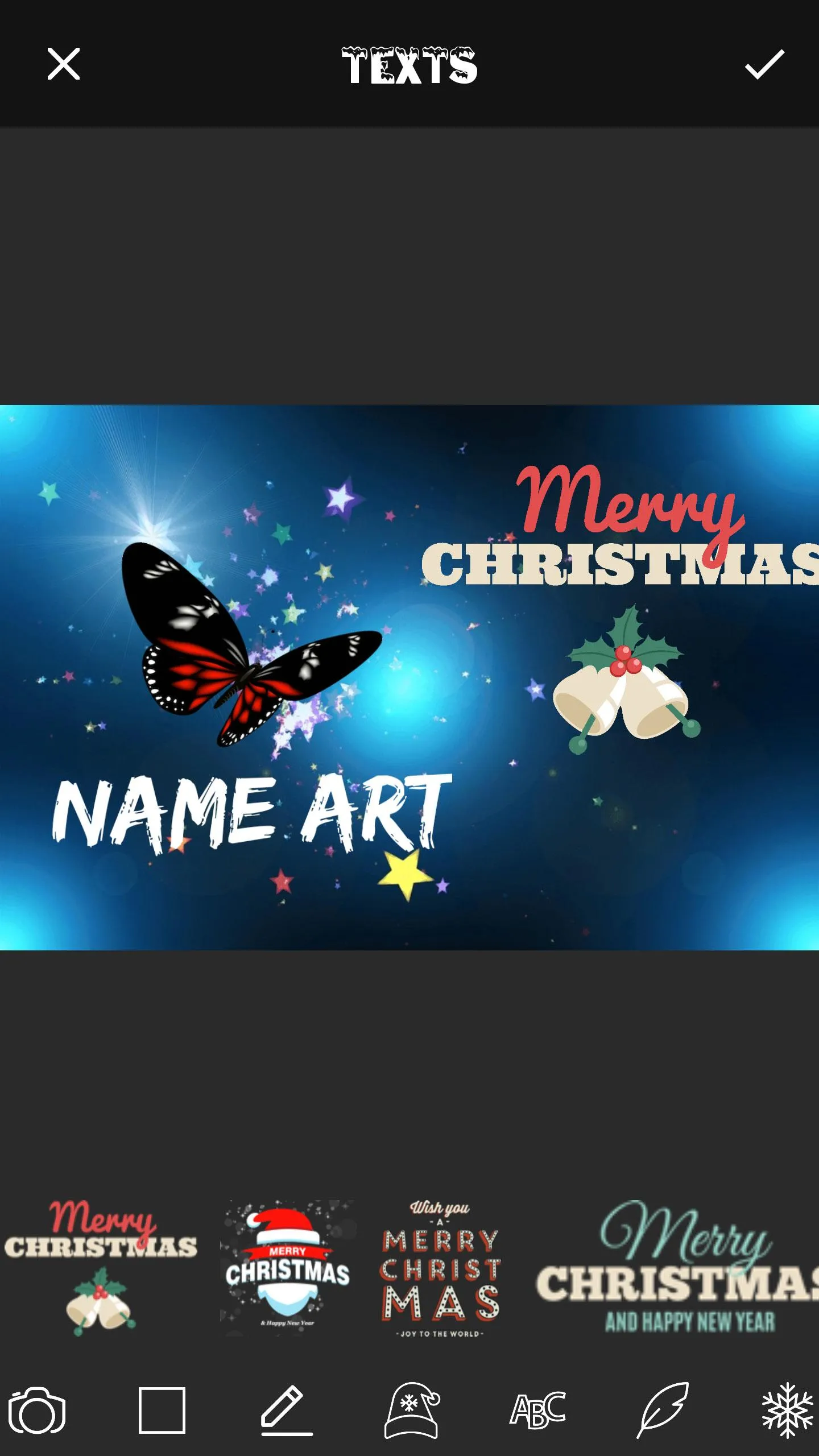 Christmas Card Name Art Maker | Indus Appstore | Screenshot