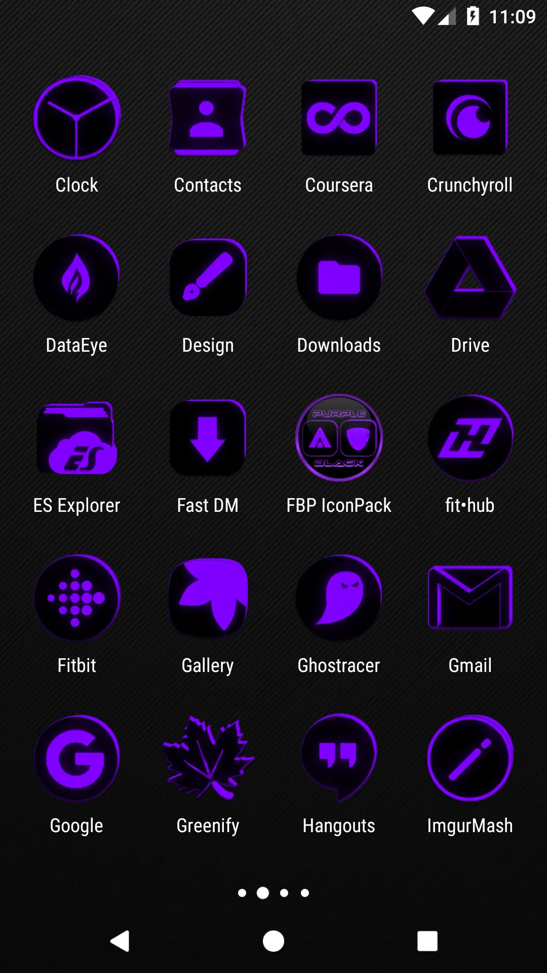 Flat Black and Purple IconPack | Indus Appstore | Screenshot