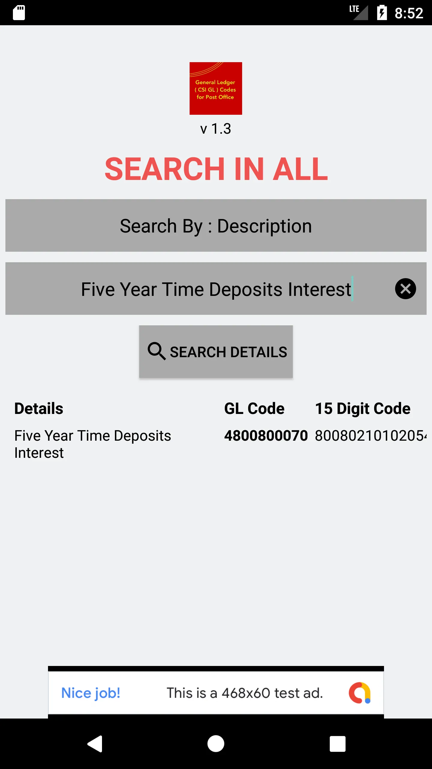 General Ledger ( CSI GL ) Code | Indus Appstore | Screenshot