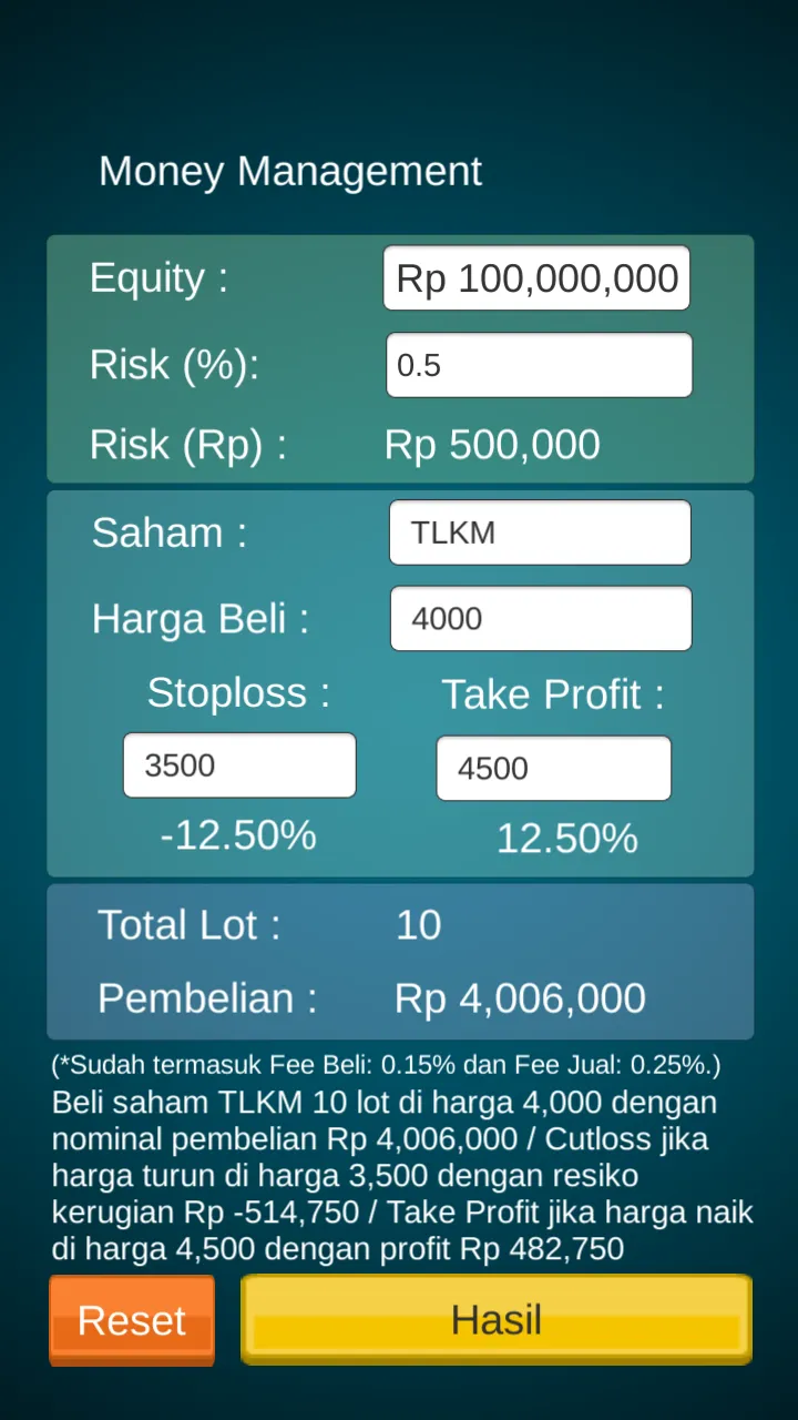 Kalkulator Saham | Indus Appstore | Screenshot