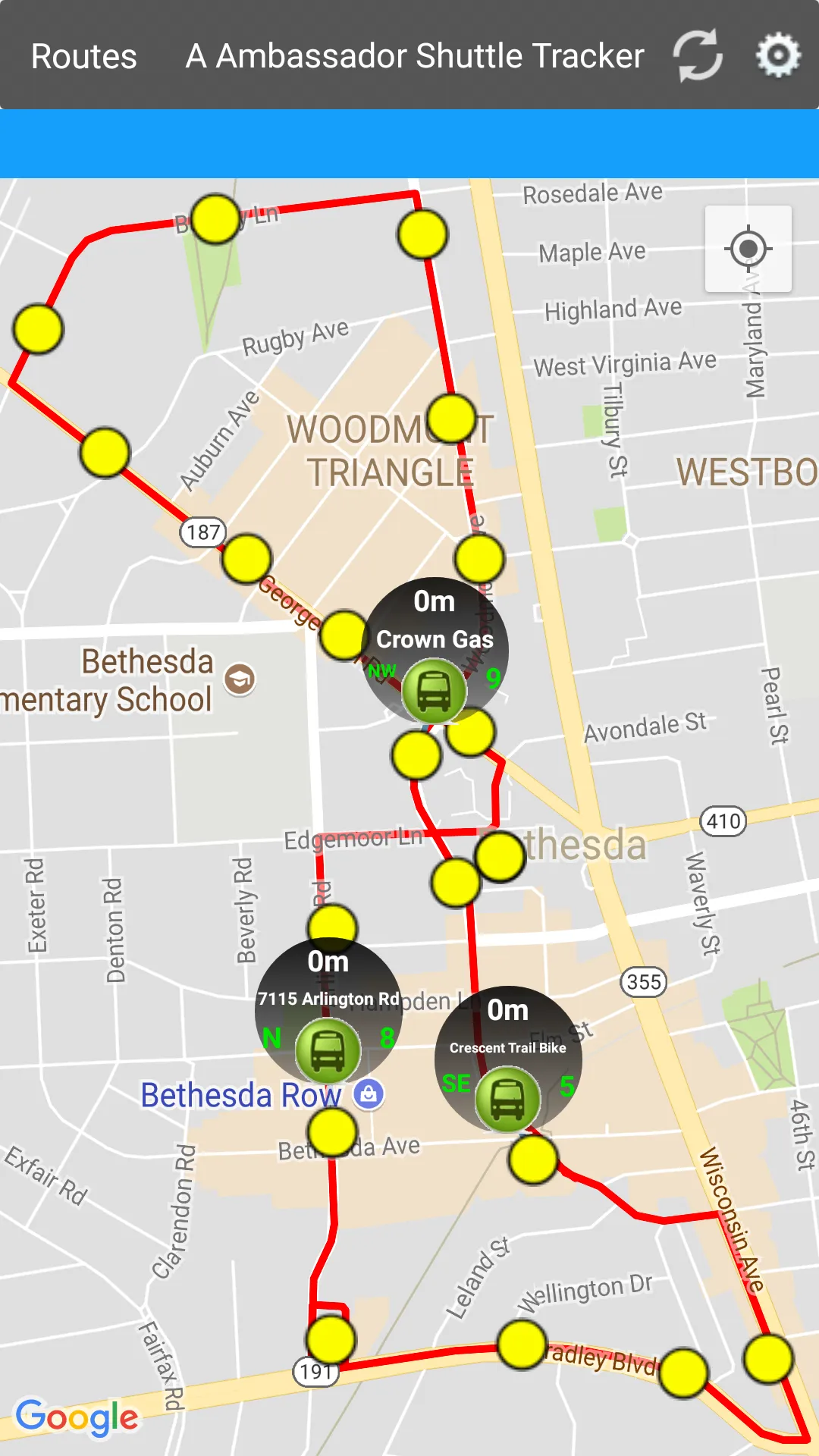 A AMBASSADOR Shuttle Tracker | Indus Appstore | Screenshot