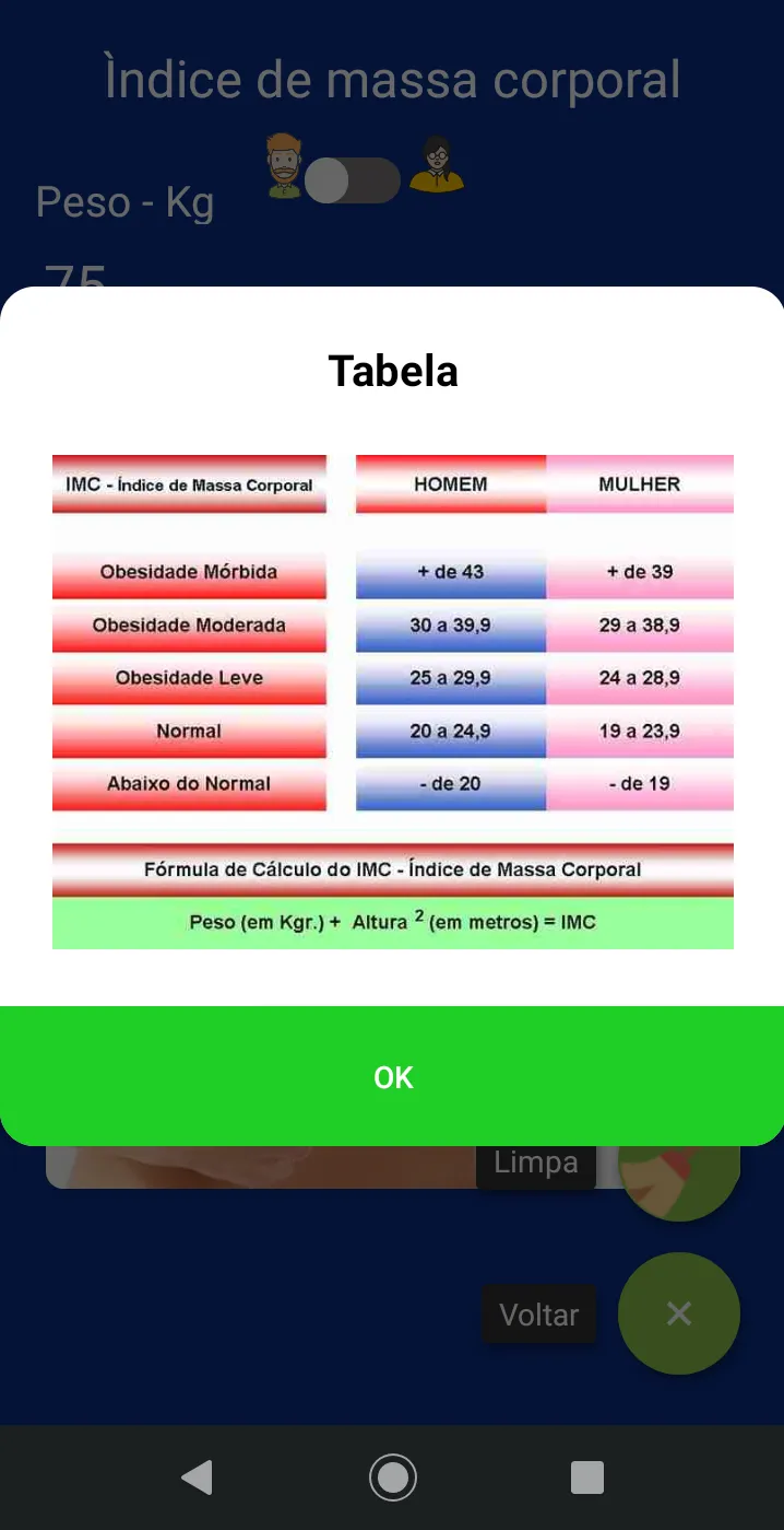 IMC Peso Ideal | Indus Appstore | Screenshot