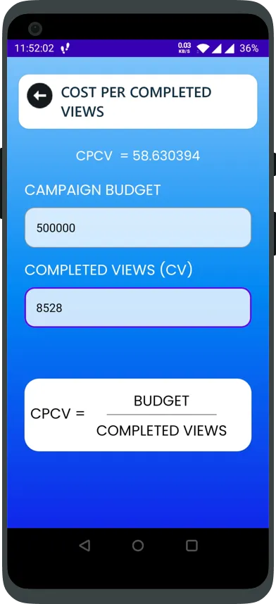 CPM Calculator | Indus Appstore | Screenshot