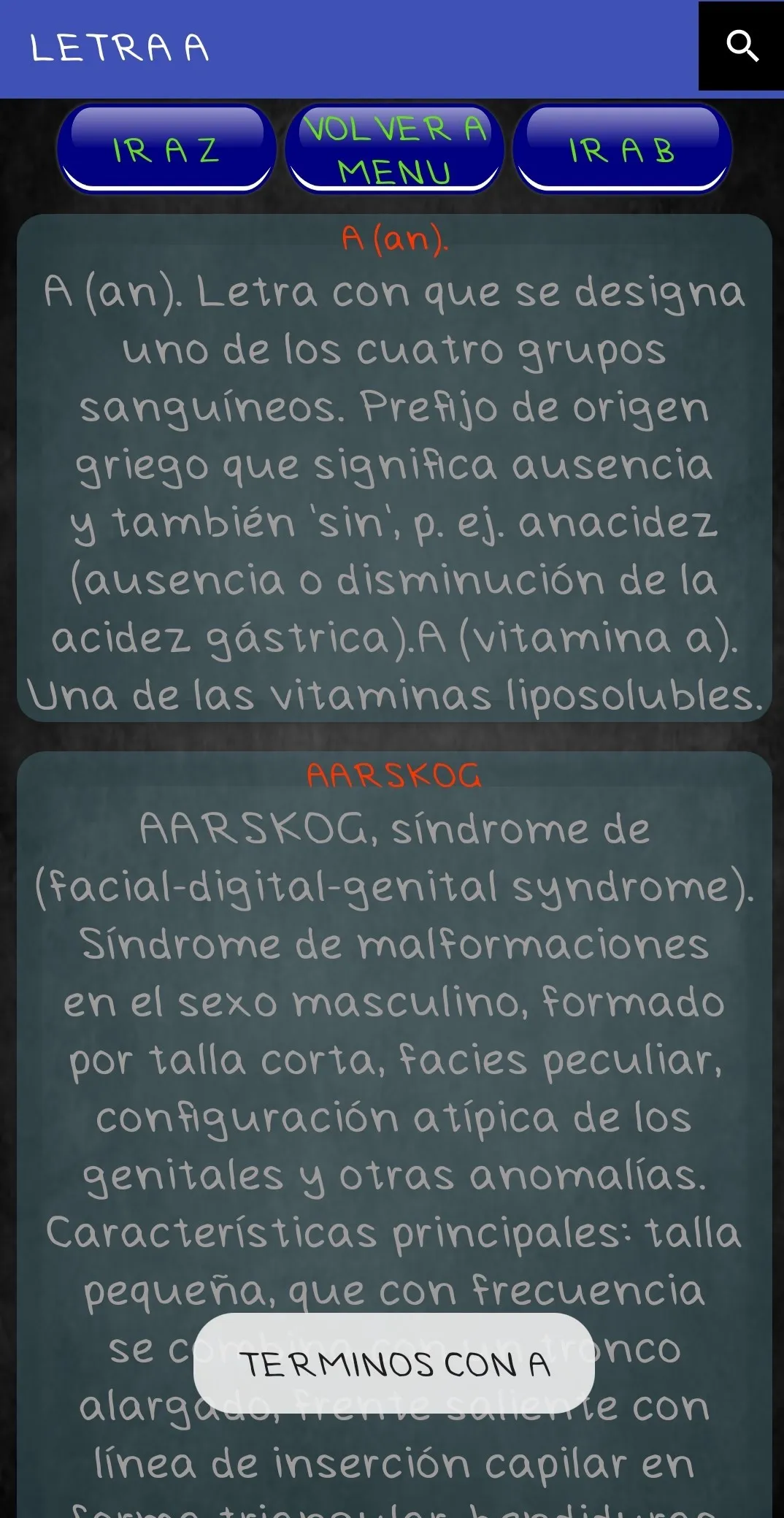 DICCIONARIO MEDICO | Indus Appstore | Screenshot