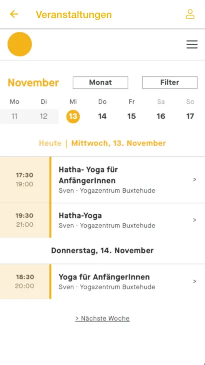 Yogazentrum Buxtehude | Indus Appstore | Screenshot