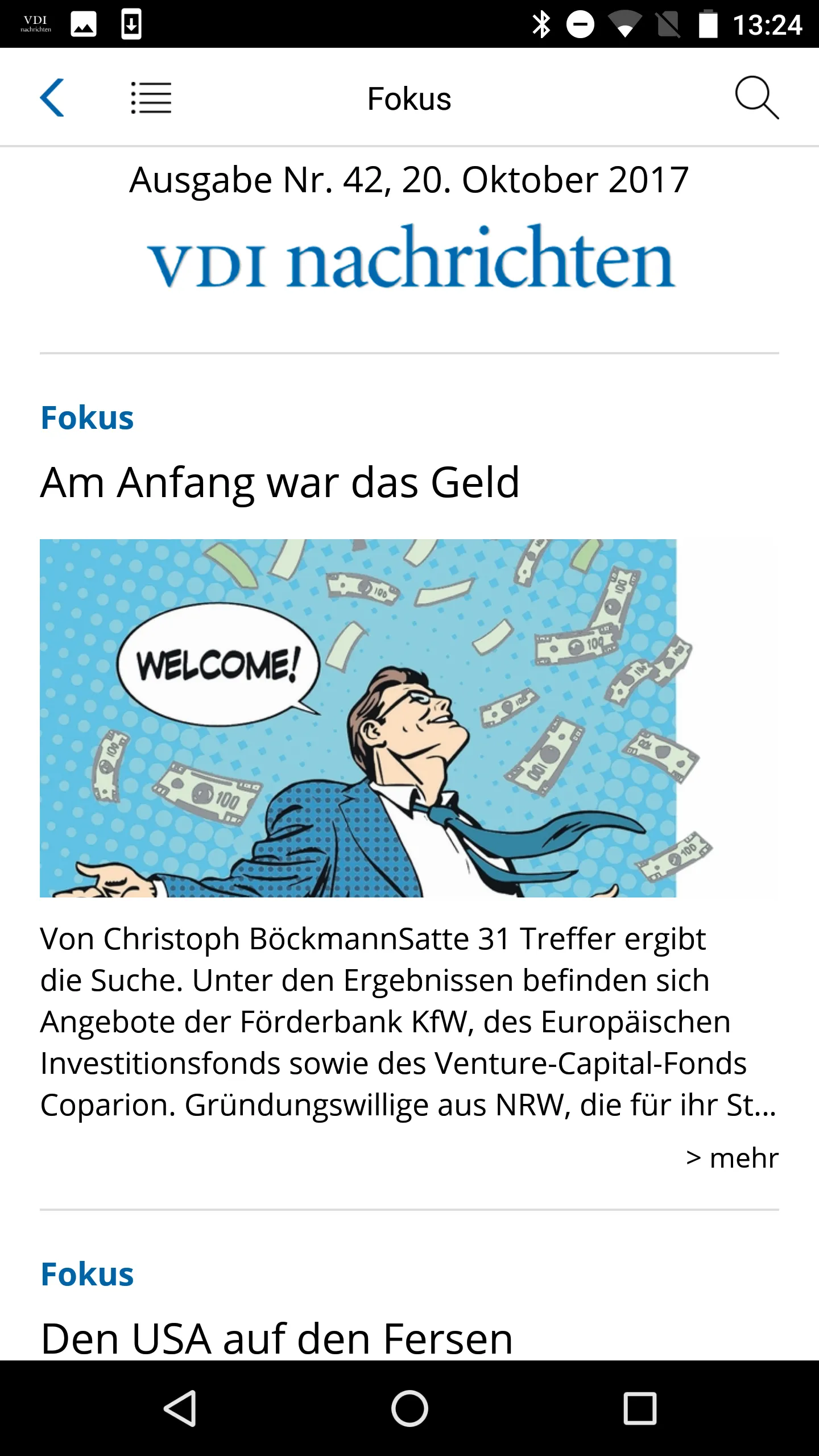 VDI nachrichten E-Paper | Indus Appstore | Screenshot