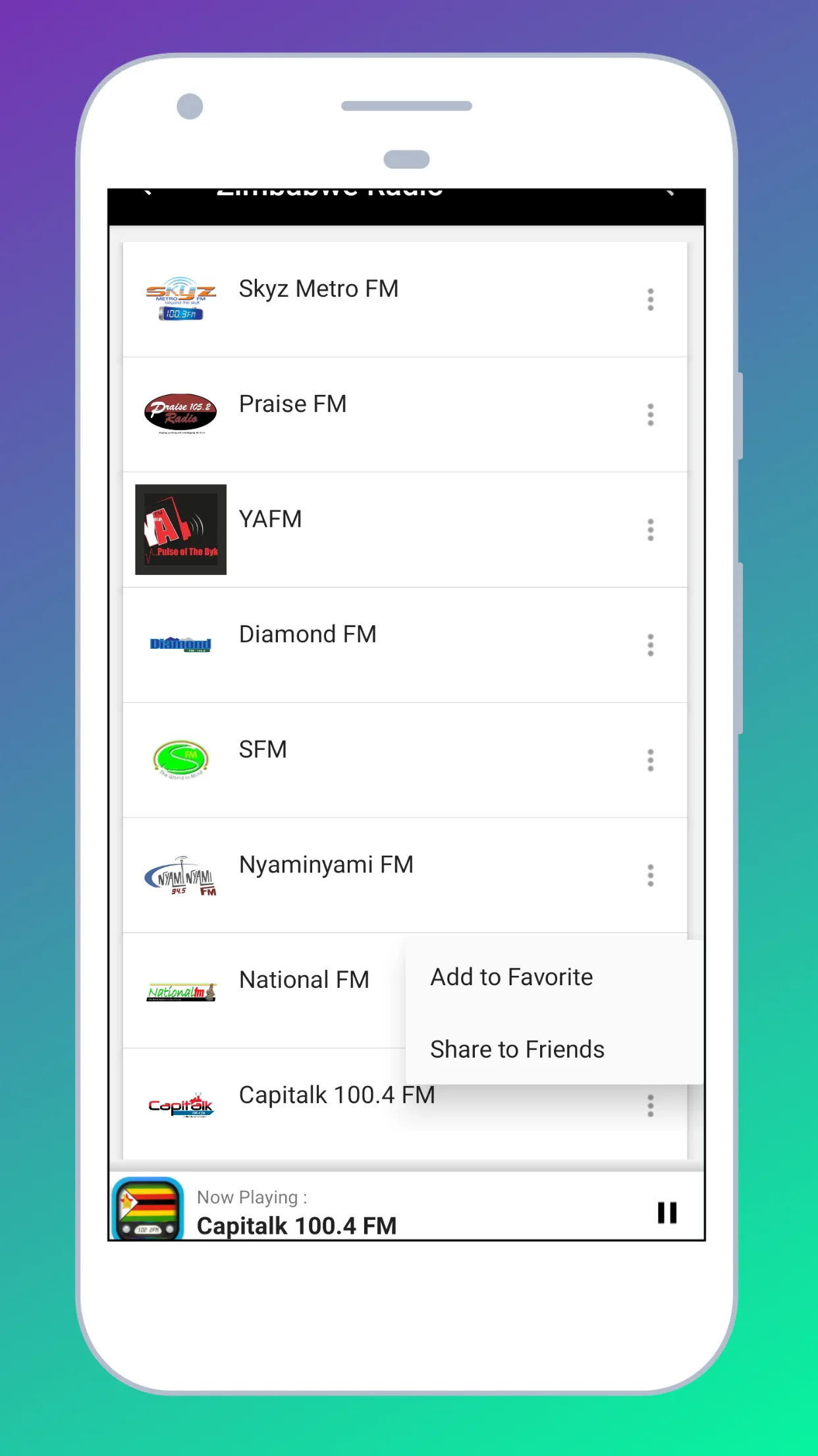 Radio Zimbabwe + Radio Online | Indus Appstore | Screenshot