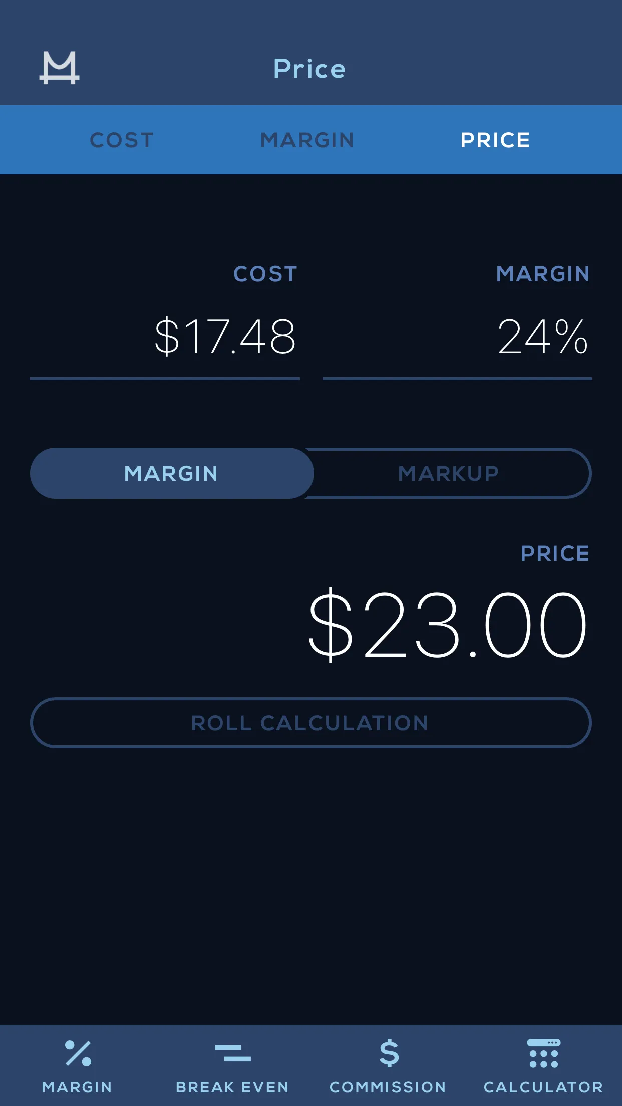 Marcus Lemonis Margin Calculat | Indus Appstore | Screenshot