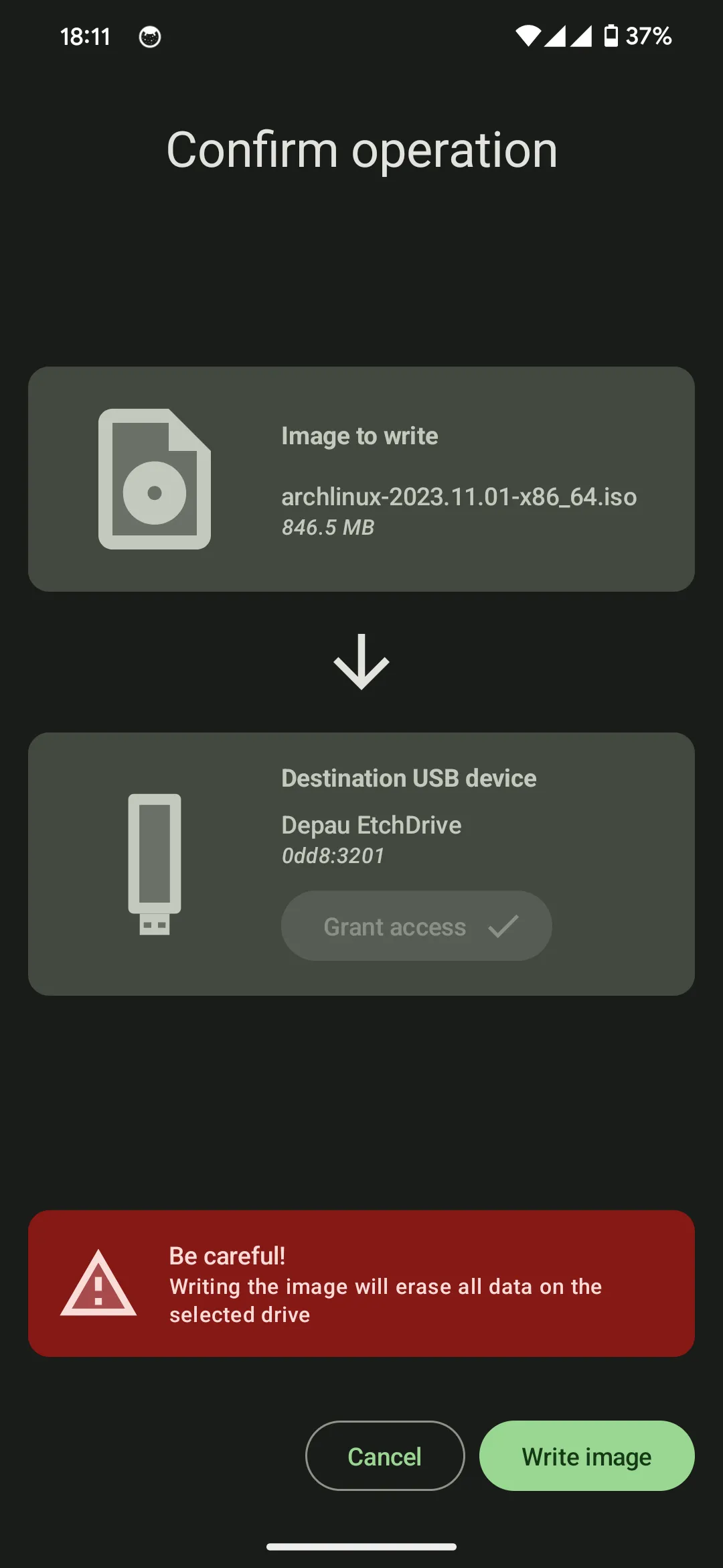 EtchDroid ISO to USB Writer | Indus Appstore | Screenshot