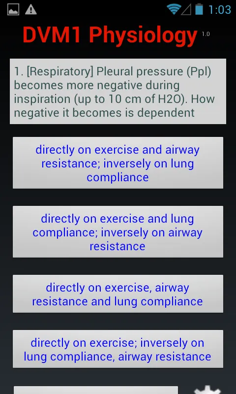 DVM 1st Yr Quiz - Physiology | Indus Appstore | Screenshot