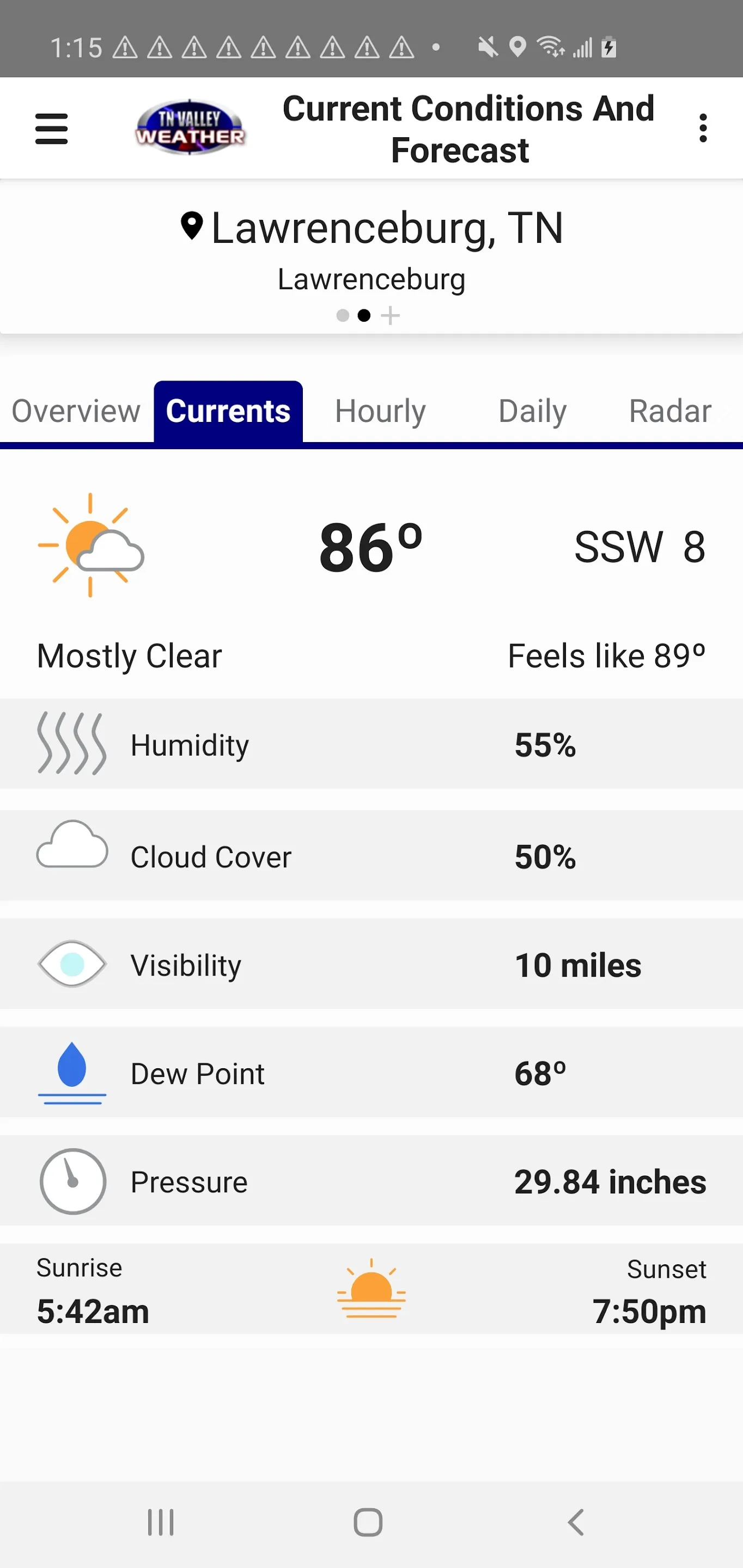 Tennessee Valley Weather | Indus Appstore | Screenshot