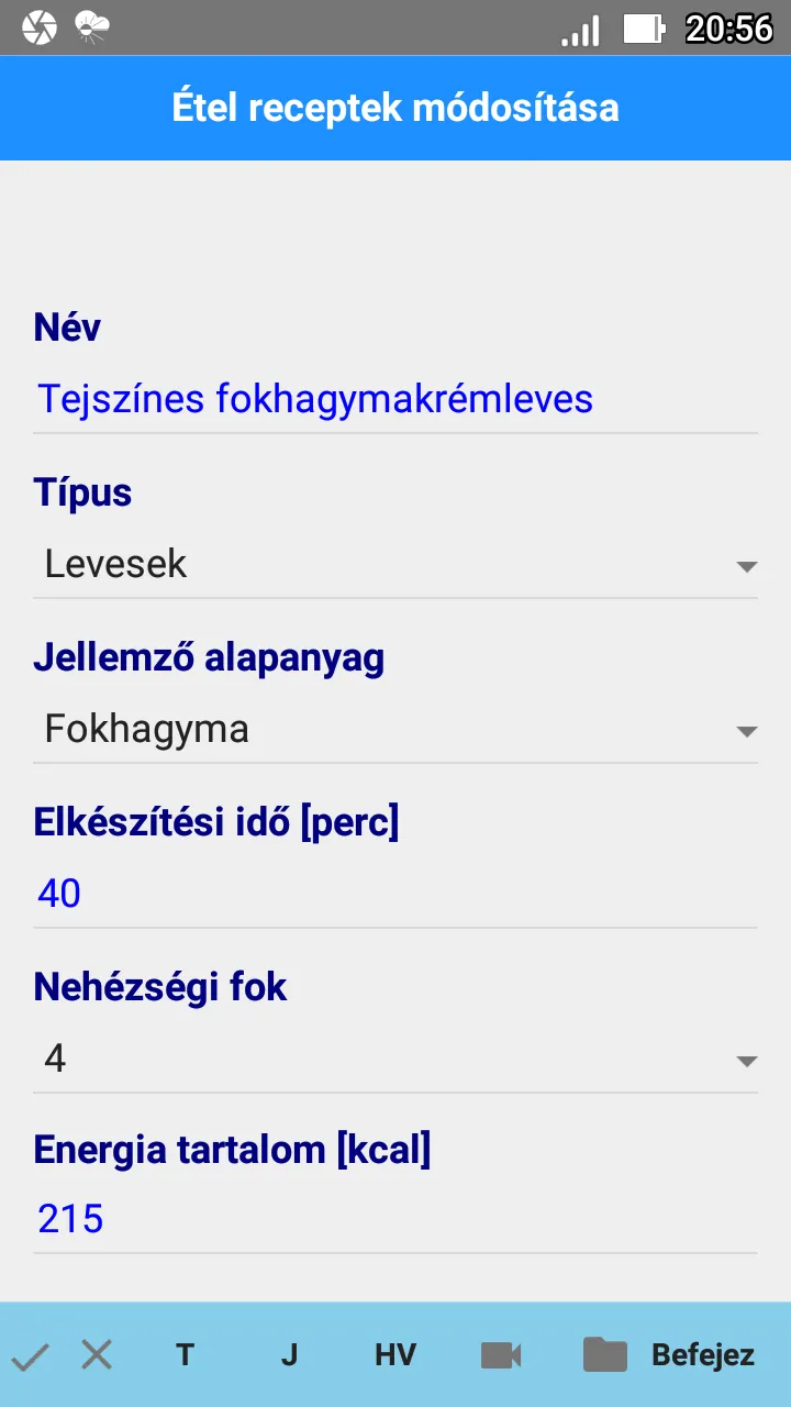 Étel Recept Nyilvántartó | Indus Appstore | Screenshot