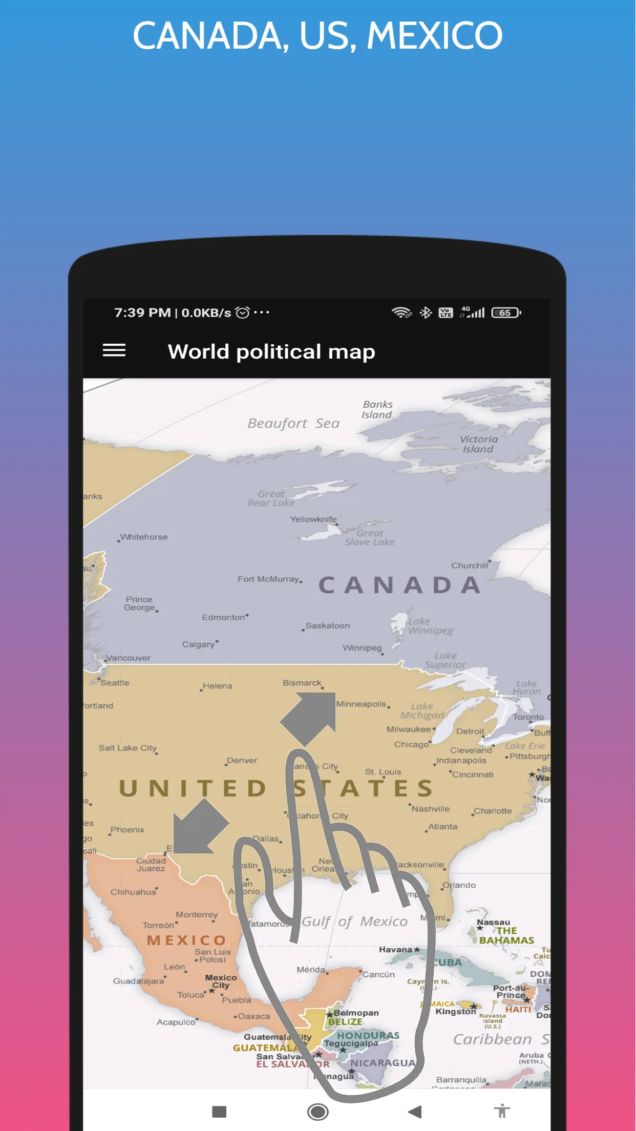 World Political Map | Indus Appstore | Screenshot