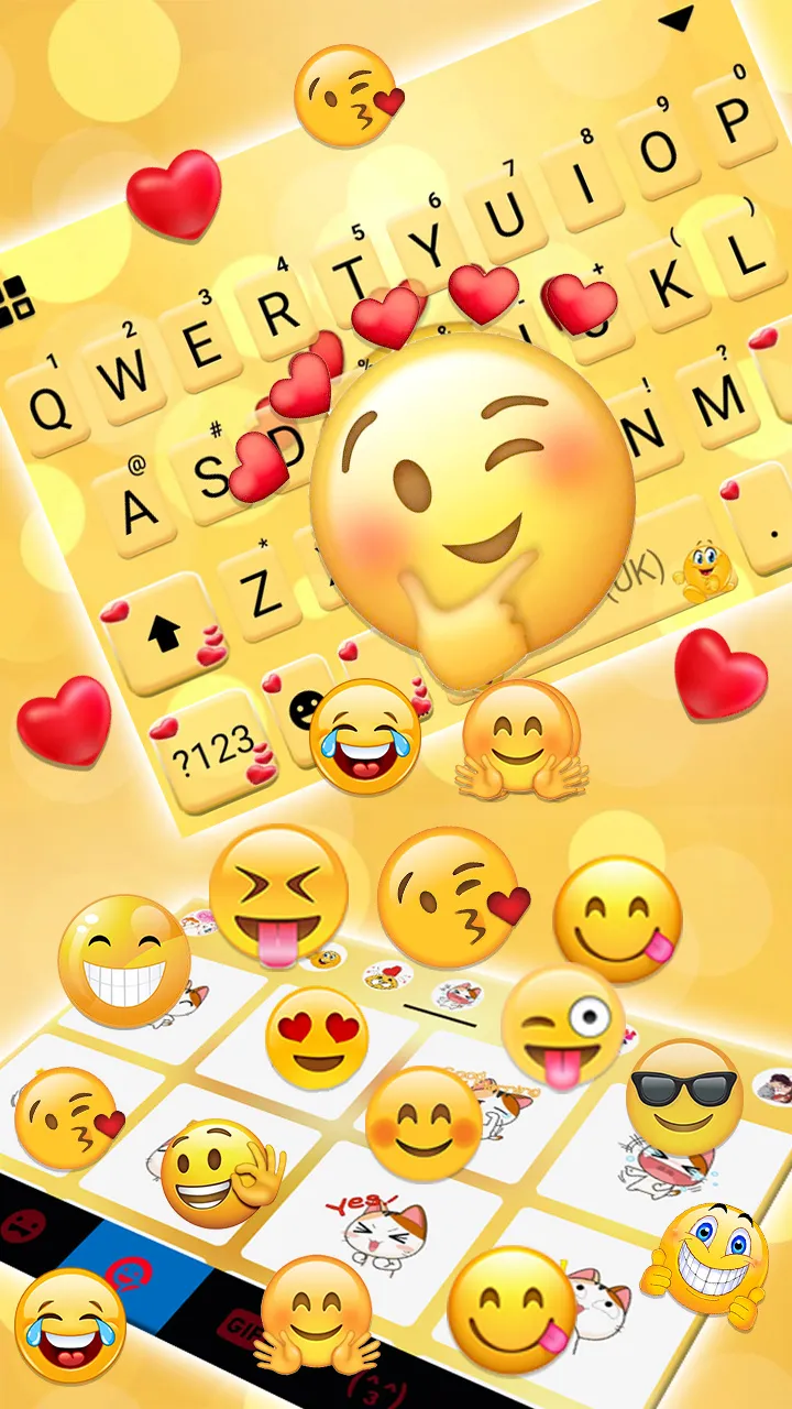 Love Emoji Gravity Keyboard Ba | Indus Appstore | Screenshot