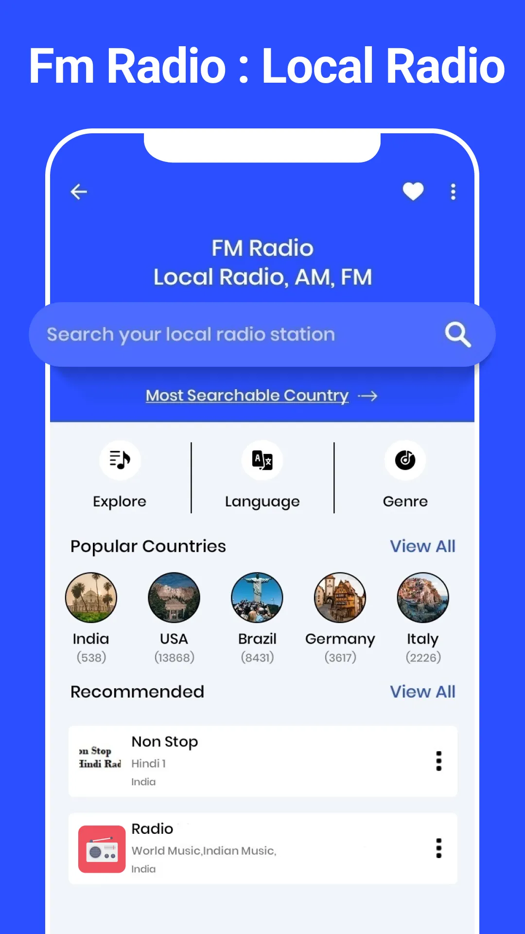 Fm Radio - Local Radio,Am,Fm | Indus Appstore | Screenshot