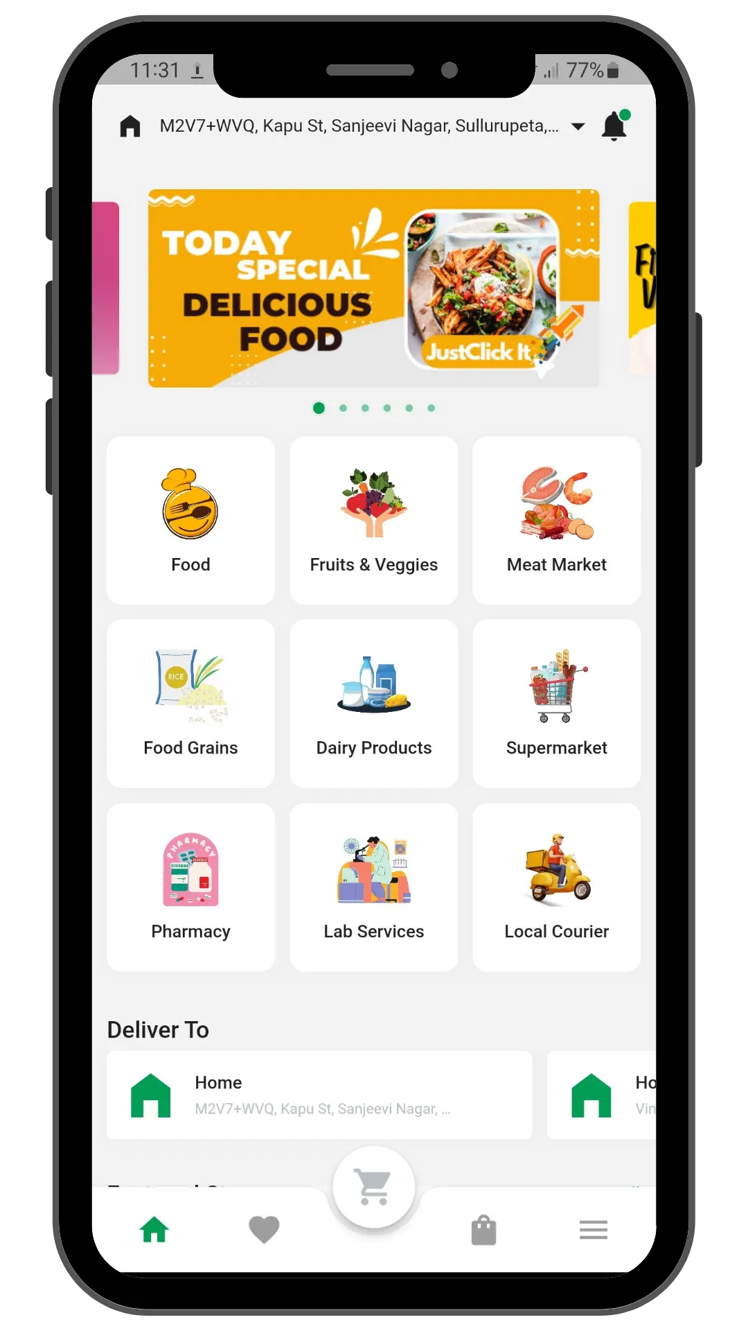 JustClick - Food Delivery App | Indus Appstore | Screenshot