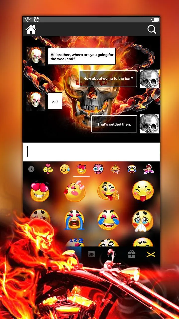 Fire Skull Theme | Indus Appstore | Screenshot