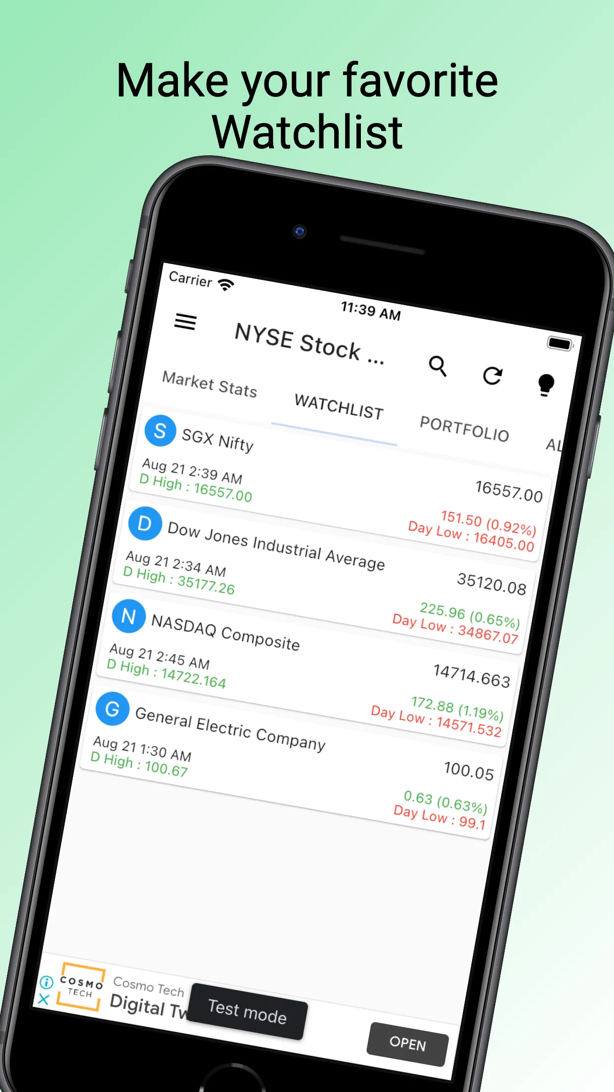 NYSE Stocks, News Alerts | Indus Appstore | Screenshot