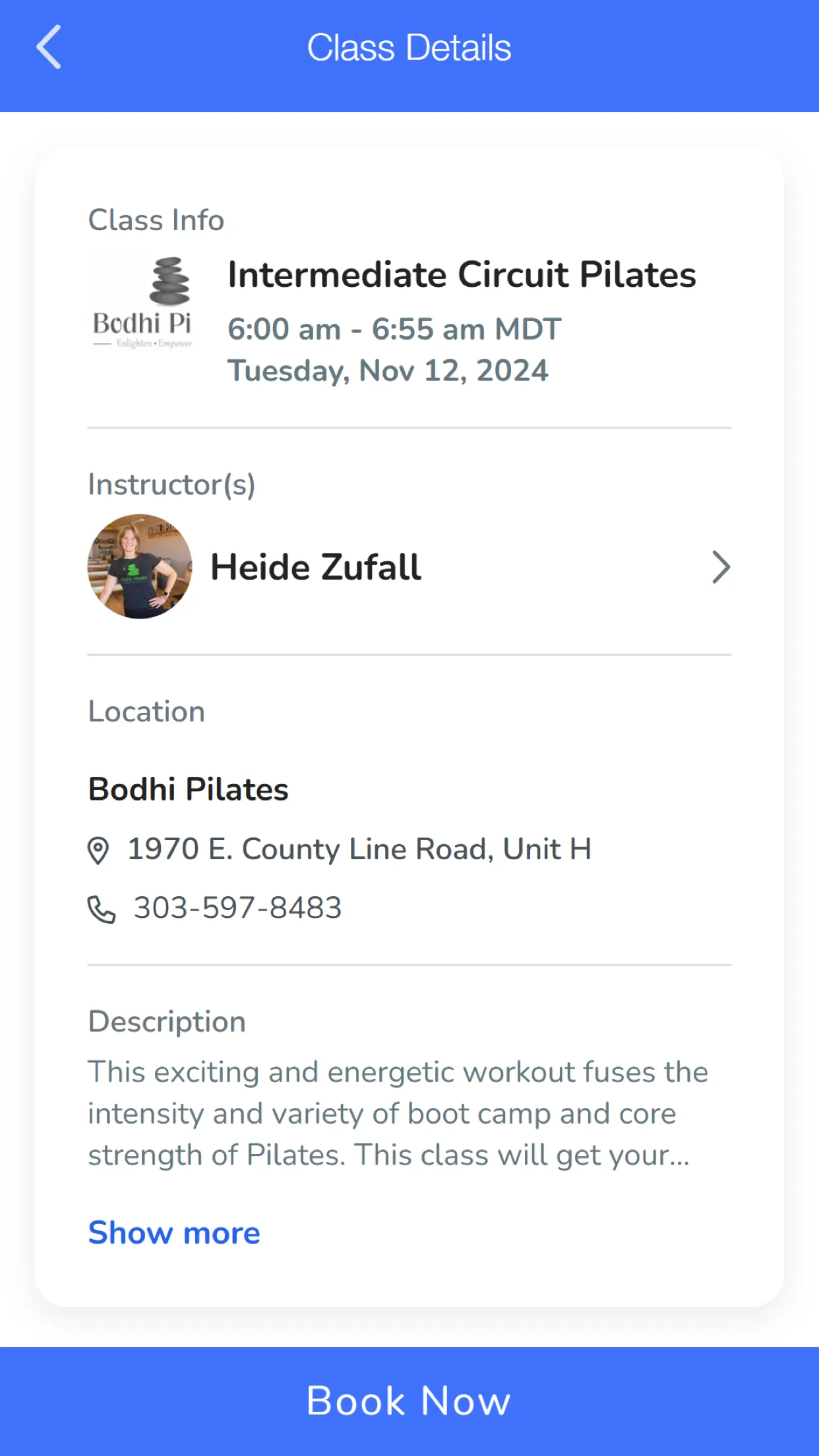 Bodhi Pilates | Indus Appstore | Screenshot