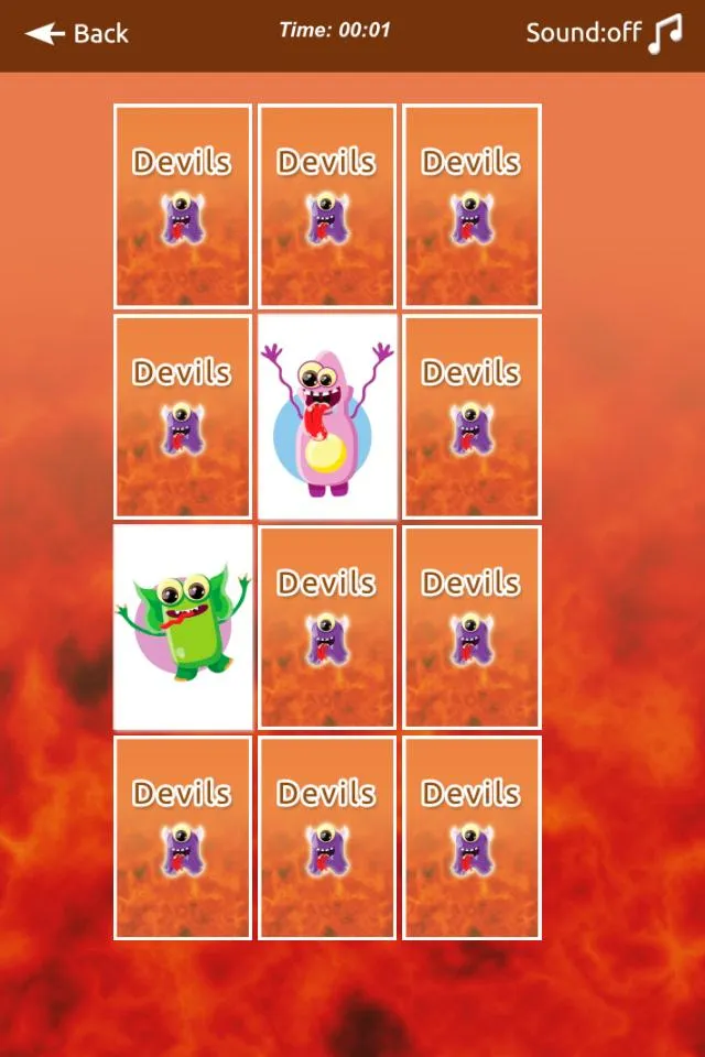 Devils Memory Match Lite | Indus Appstore | Screenshot