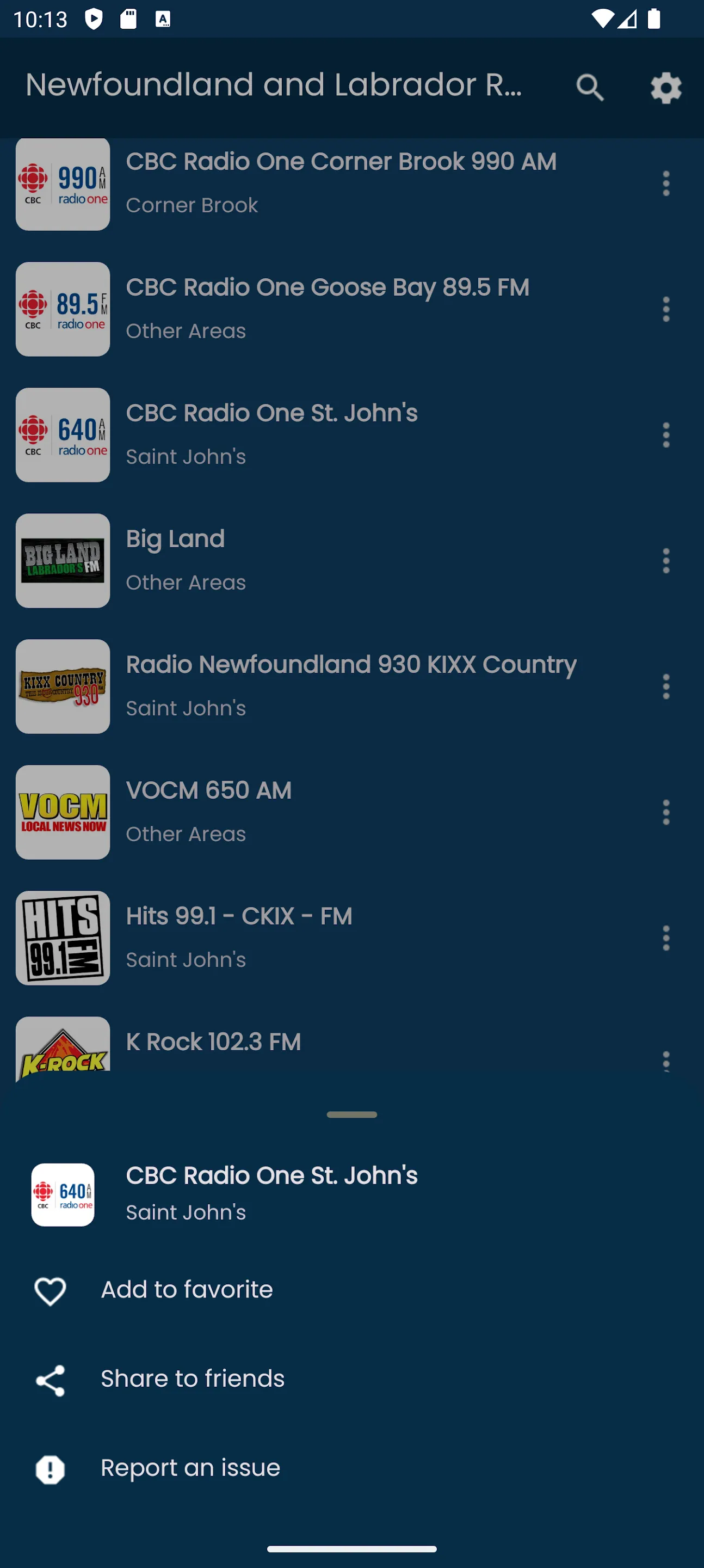 Radios from Newfoundland | Indus Appstore | Screenshot