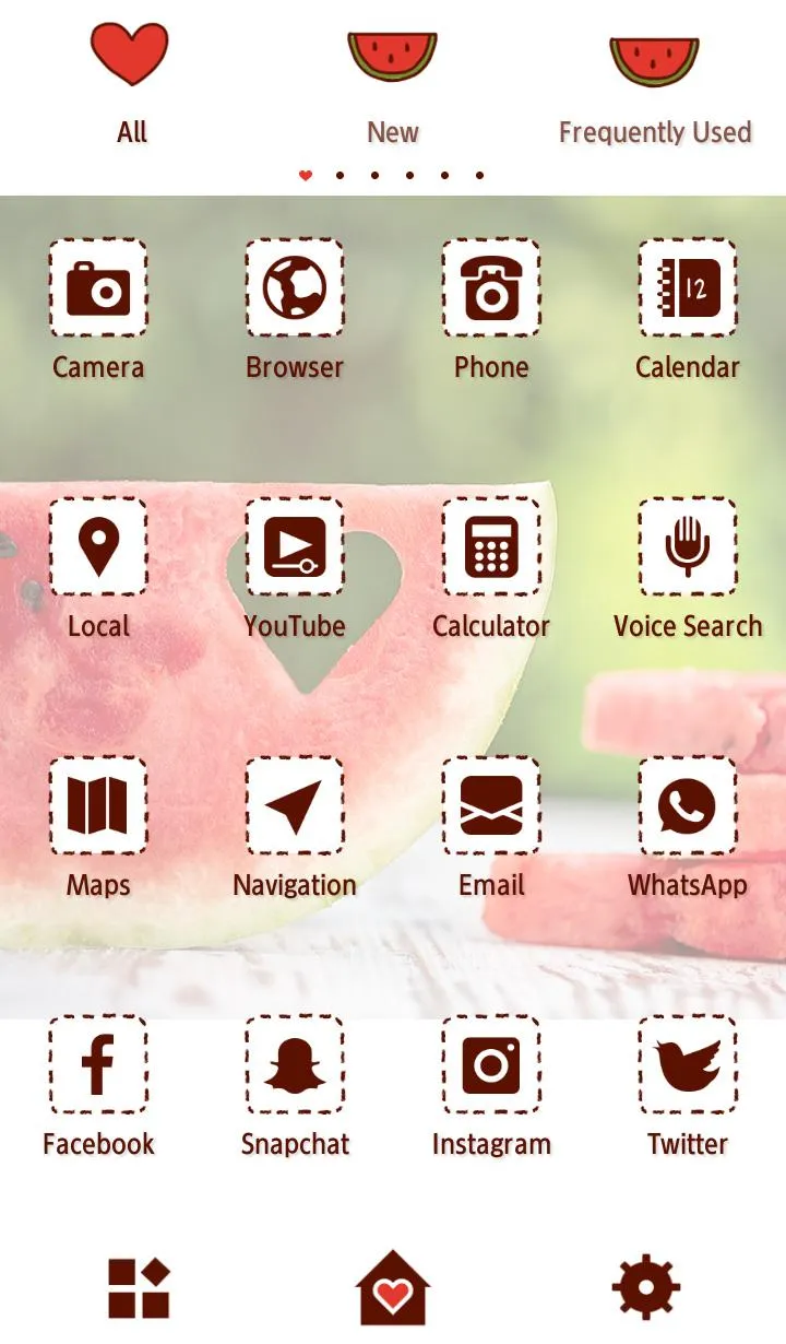 Watermelon Heart Theme | Indus Appstore | Screenshot